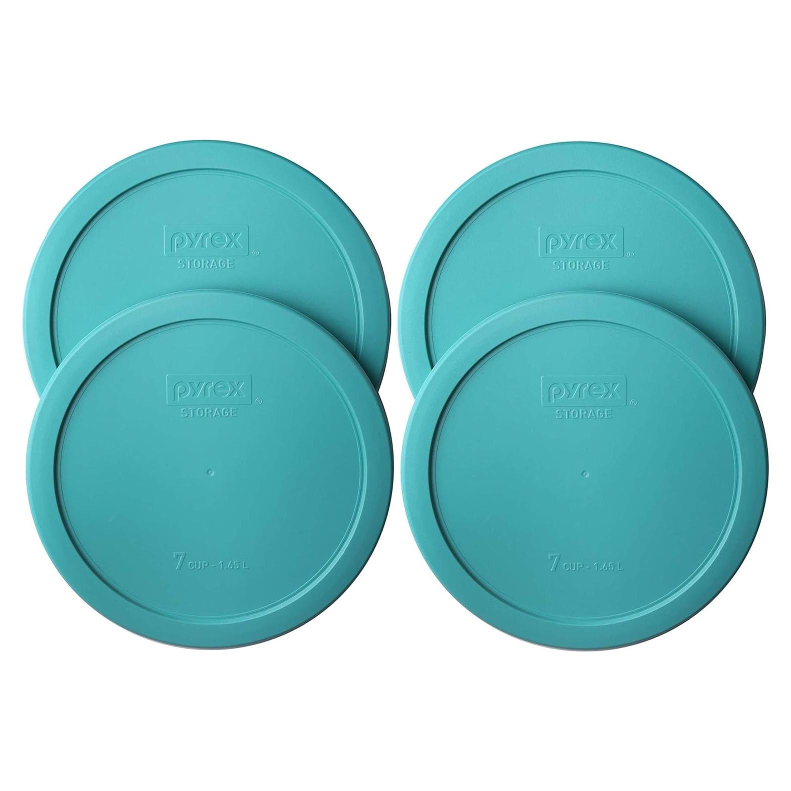 Tapas de Almacenamiento Pyrex 7402-PC Turquesa 6/7 Tazas - Paquete de 4