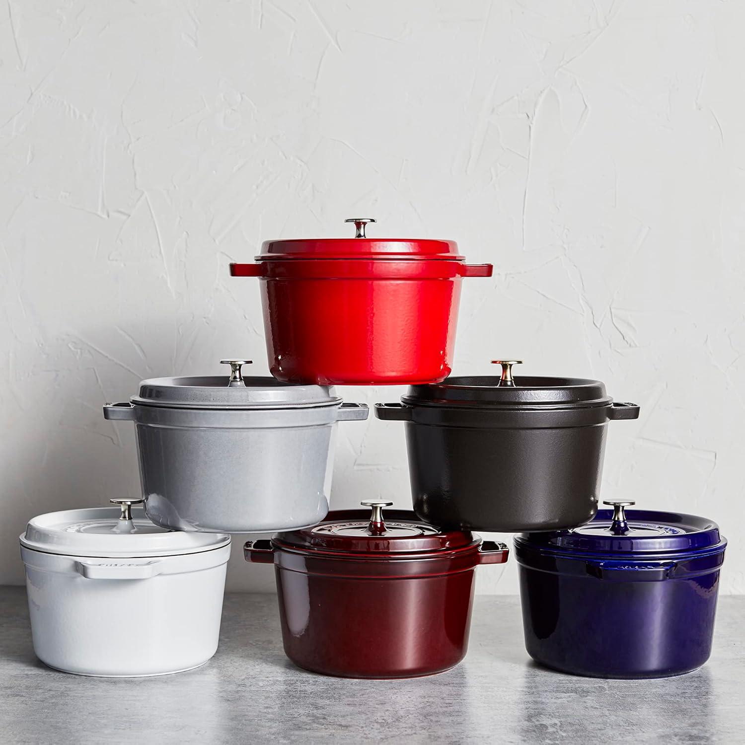 Cocotte Alta de Hierro Fundido STAUB 5 Cuartos Cereza