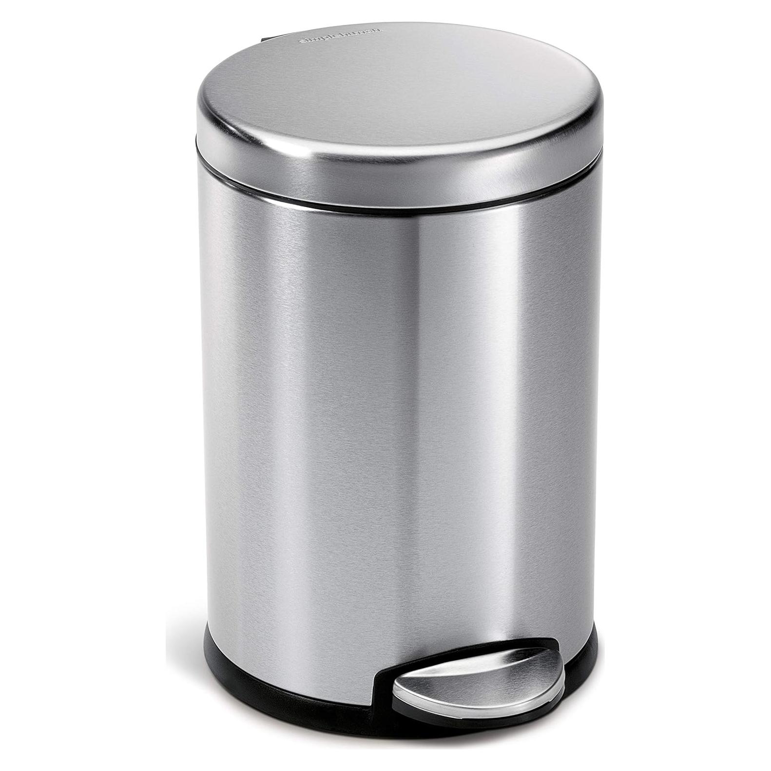 Bote de Basura Redondo 4.5L simplehuman con Pedal Acero Inoxidable