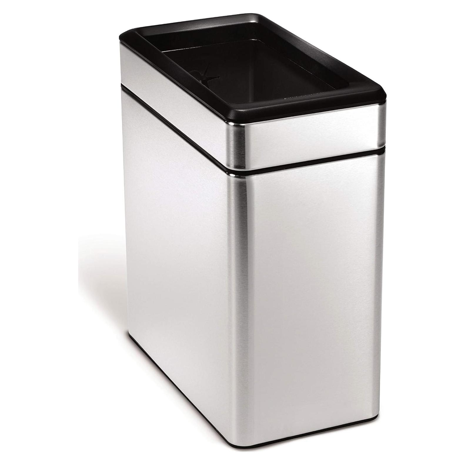 Bote de Basura Abierto 10L simplehuman Acero Inoxidable Cepillado