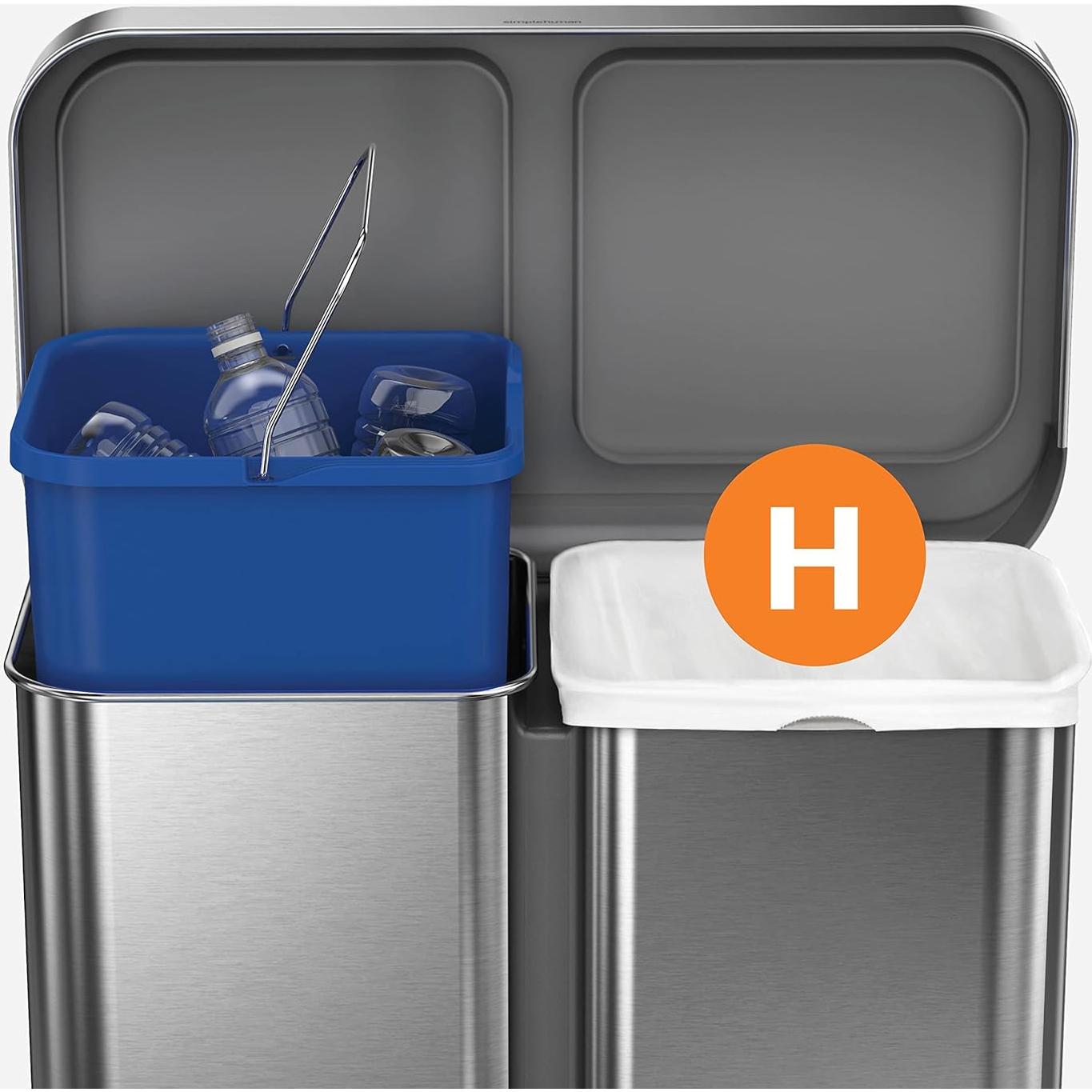 Forros de Basura Ajustados simplehuman 100 Contador 34L Blanco