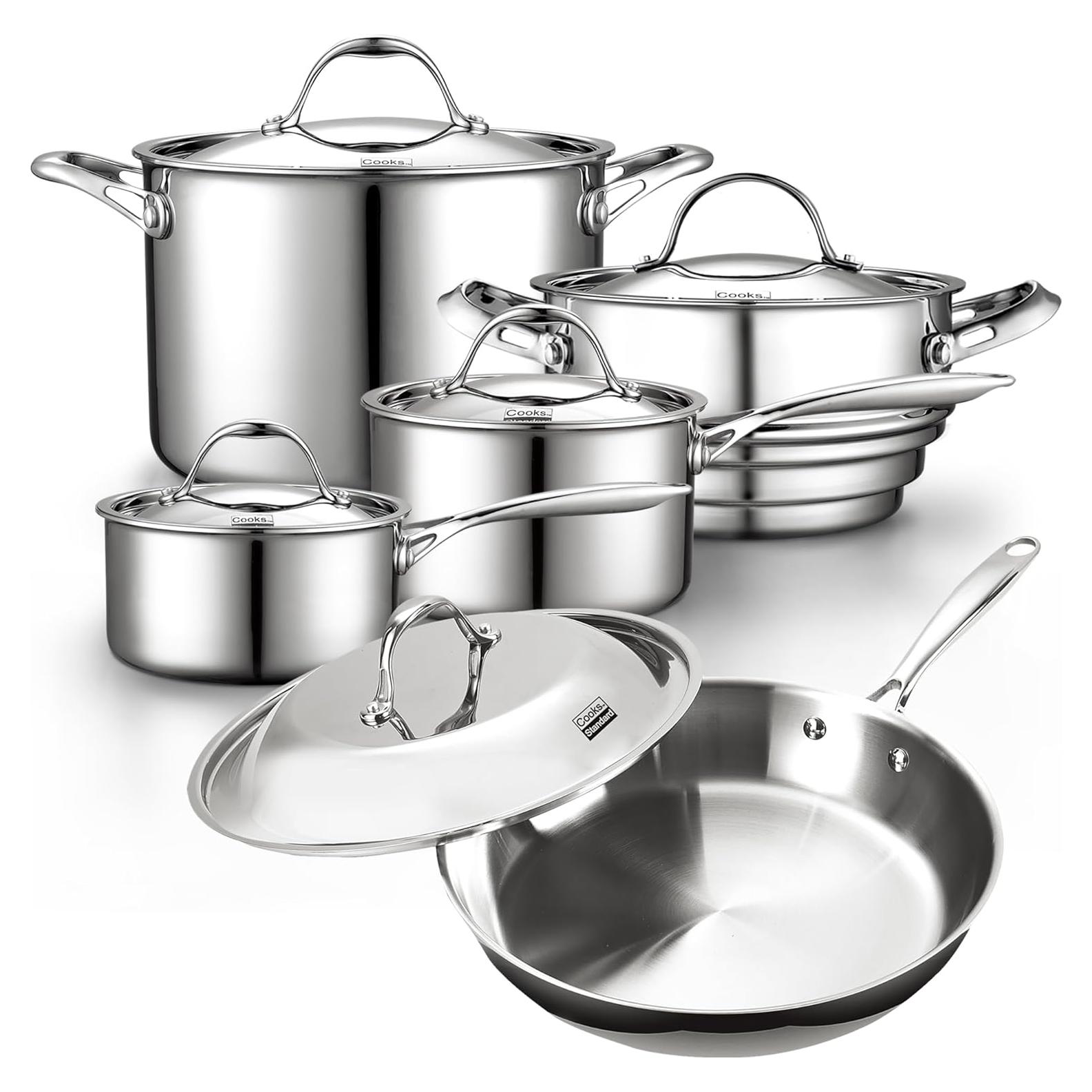 Juego de Utensilios de Cocina Cooks Standard 10 Piezas Acero Inoxidable