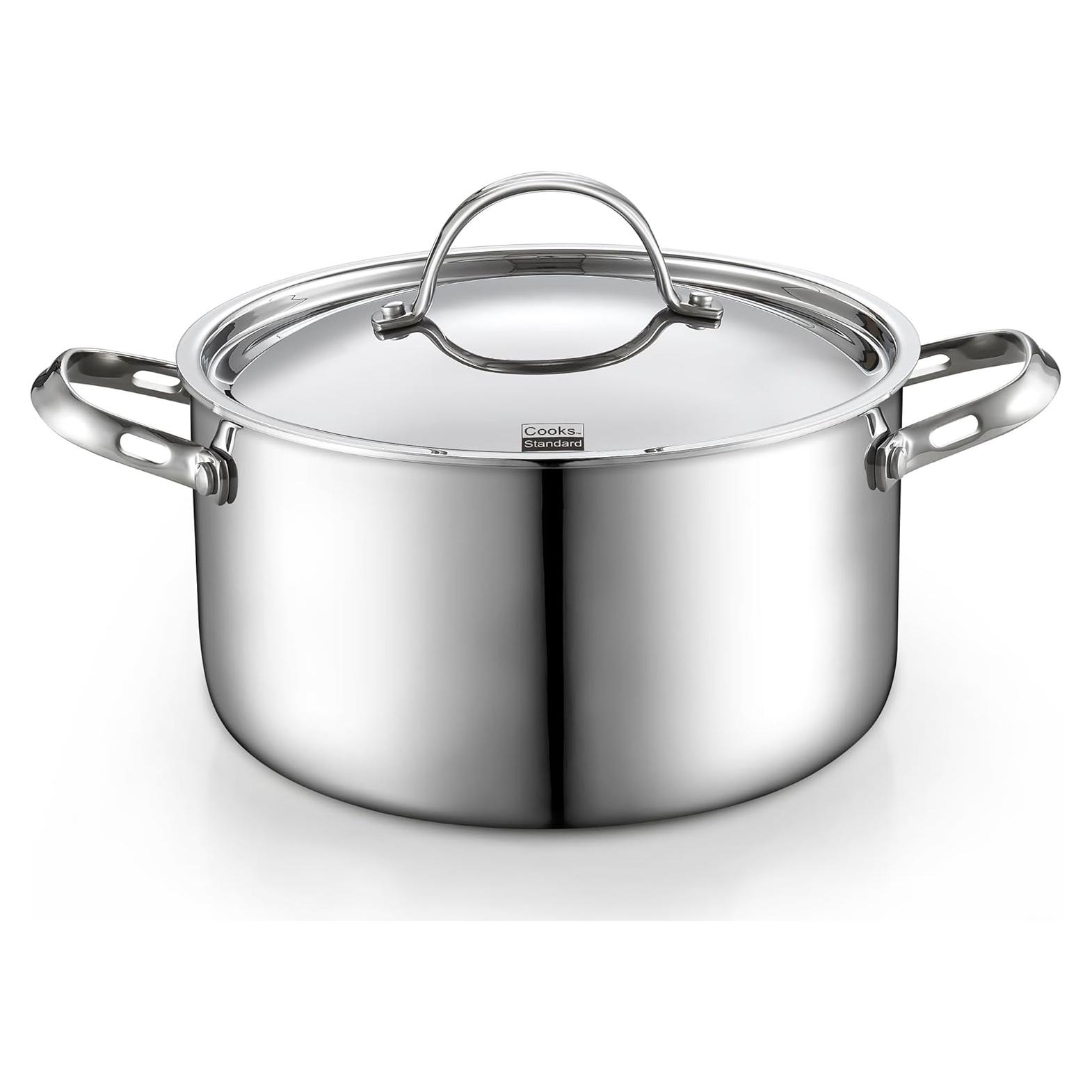 Cacerola de Acero Inoxidable Cooks Standard 6 Cuartos Inducción