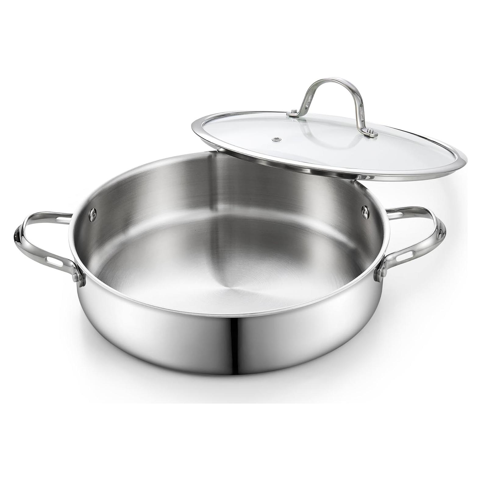 Sartén Profunda Cooks Standard 5.5 QT Acero Inoxidable 30.5 cm
