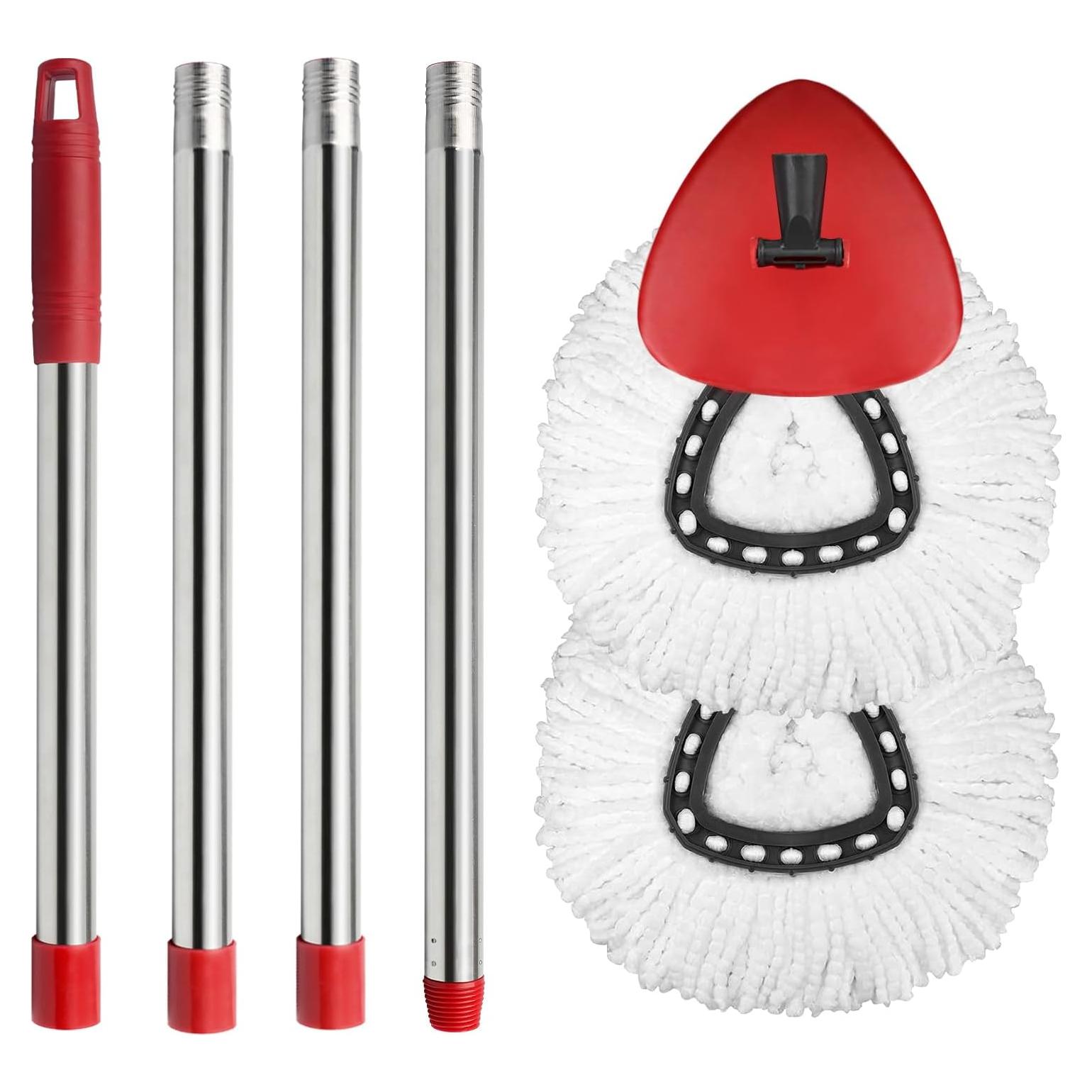 Conjunto de Mop Giratorio HiBaBy 2 Recargas Microfibra 76-147cm