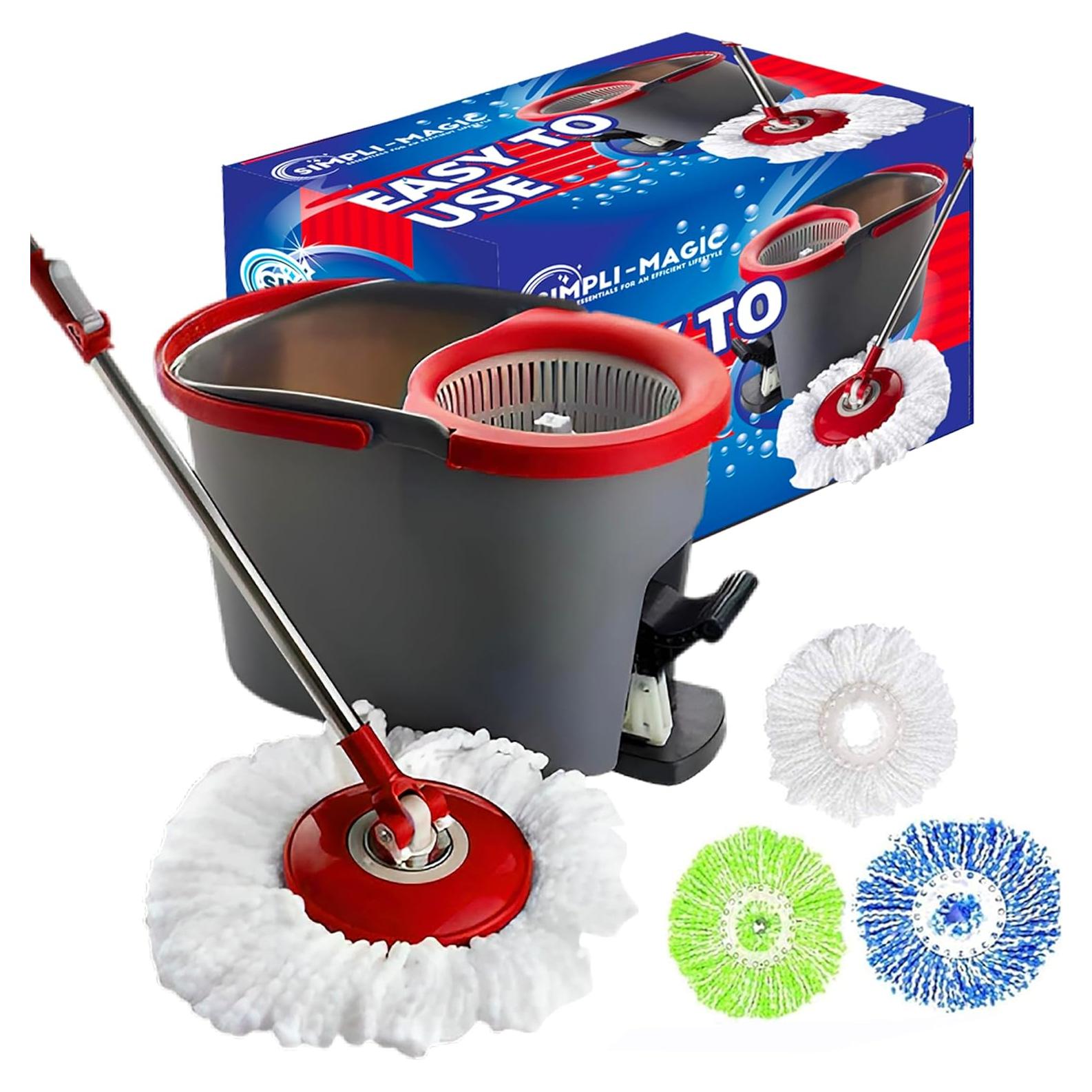 Sistema de Limpieza Mop Giratorio Simpli-Magic 79349 con 3 Cabezas
