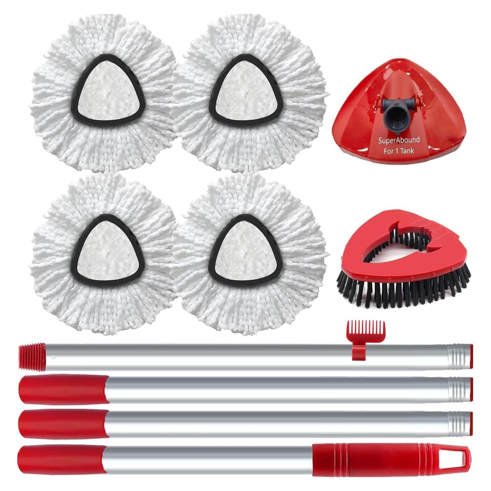 Paquete de 4 cabezales de microfibra para mopa O Cedar EasyWring