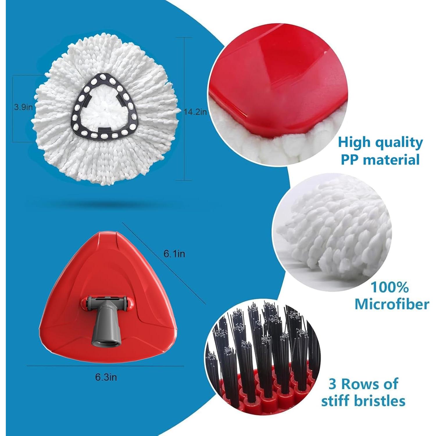 Paquete de 4 cabezales de microfibra para mopa O Cedar EasyWring