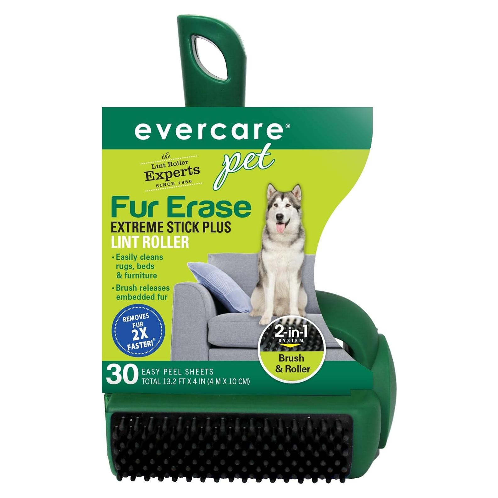 Rodillo Quitapelusas Evercare Pet Fur Erase 30 Hojas