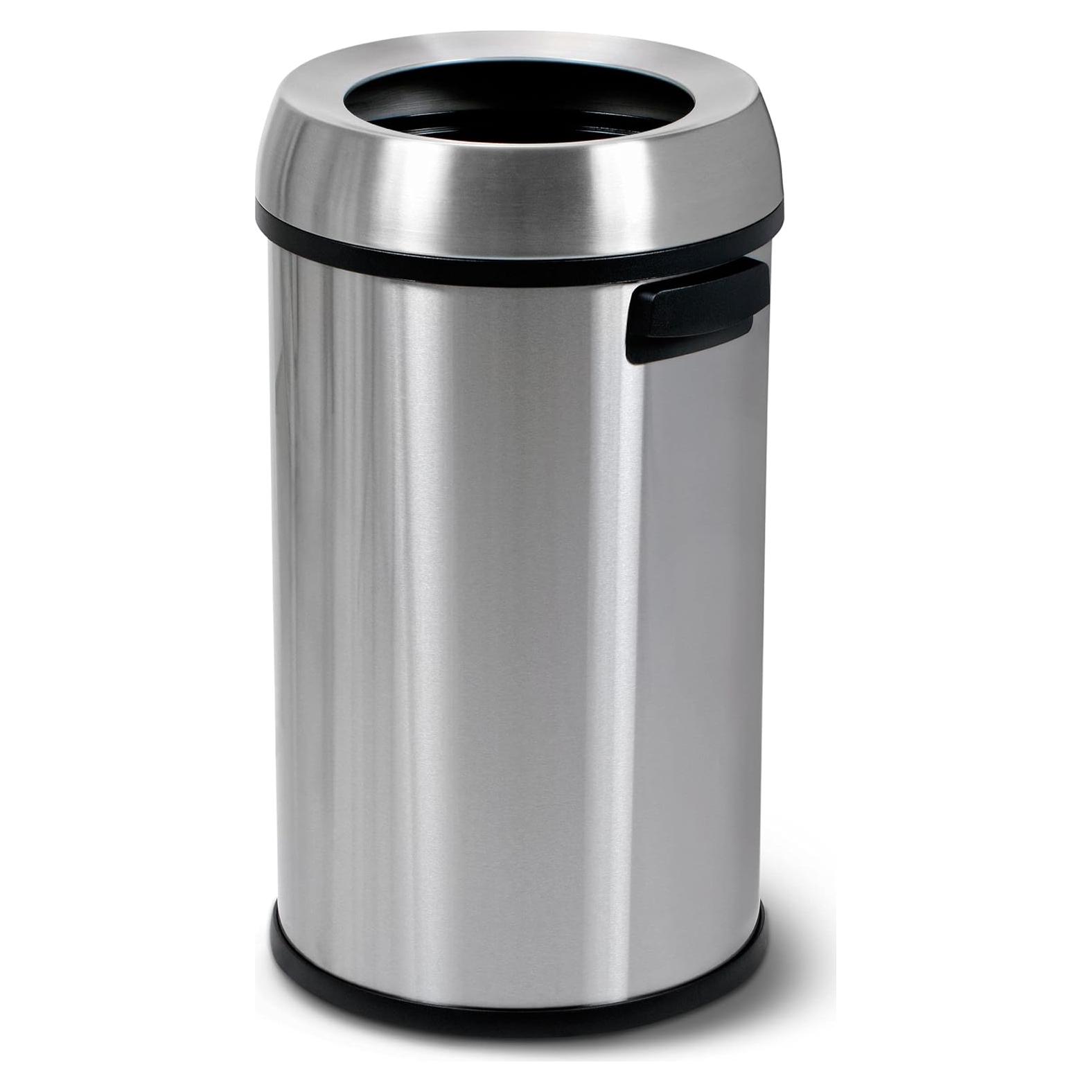 Basurero Abierto Simpli-Magic 65L Acero Inoxidable Comercial