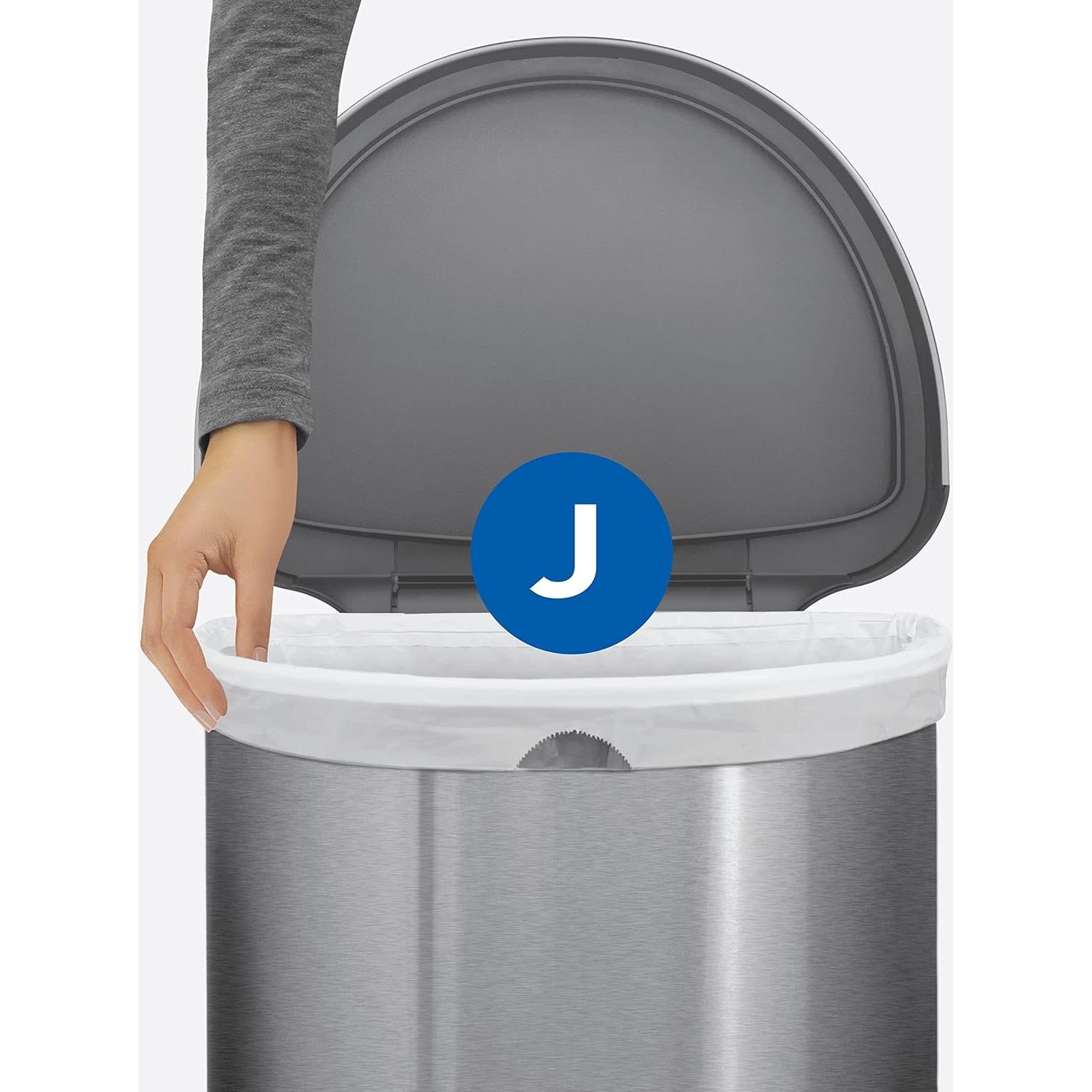 Bolsas de Basura simplehuman Código J 100 Contar 45L Blancas