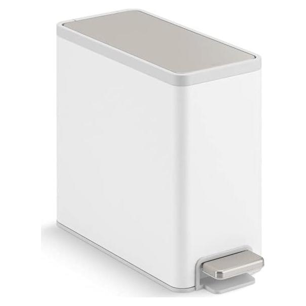 Cubo de Basura Kohler 9.46L con Pedal Cierre Silencioso Blanco