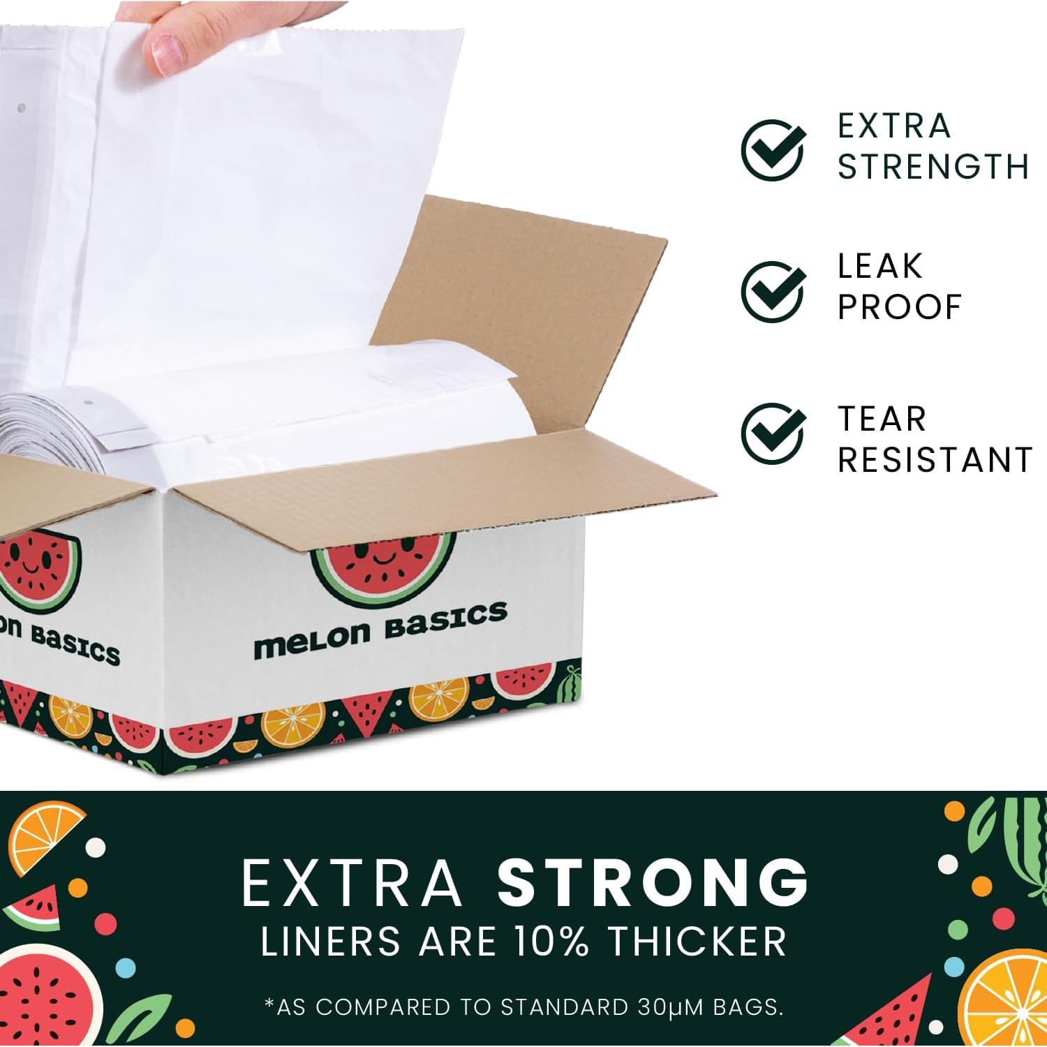 Bolsas de Basura Melon Basics Código M 45L 100 Unidades Sin Fragancia