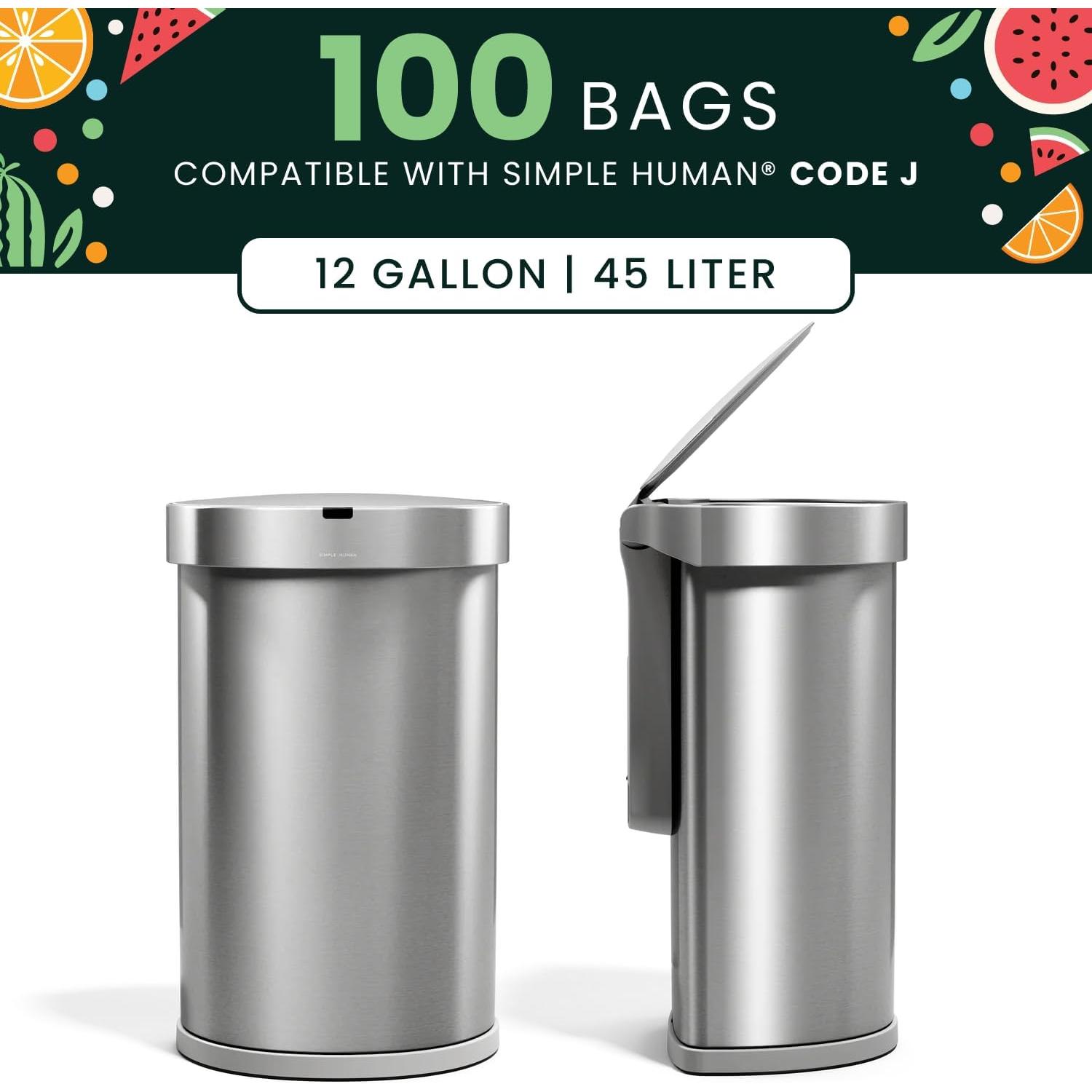 Bolsas de Basura Melon Basics Código J 45L 100 Unidades Sin Fragancia