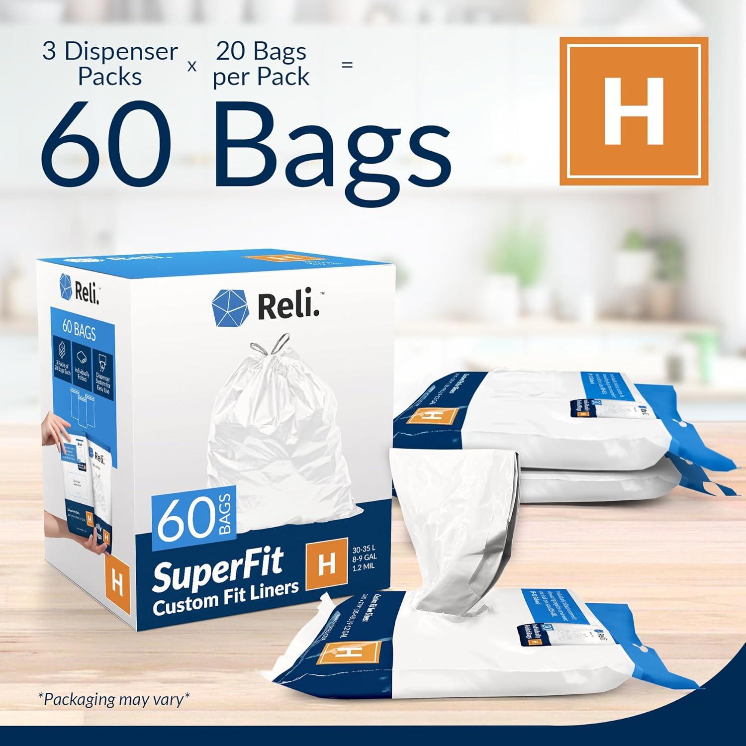 Bolsas de Basura Reli. SuperFit Código H - 60 Unidades 34.1L