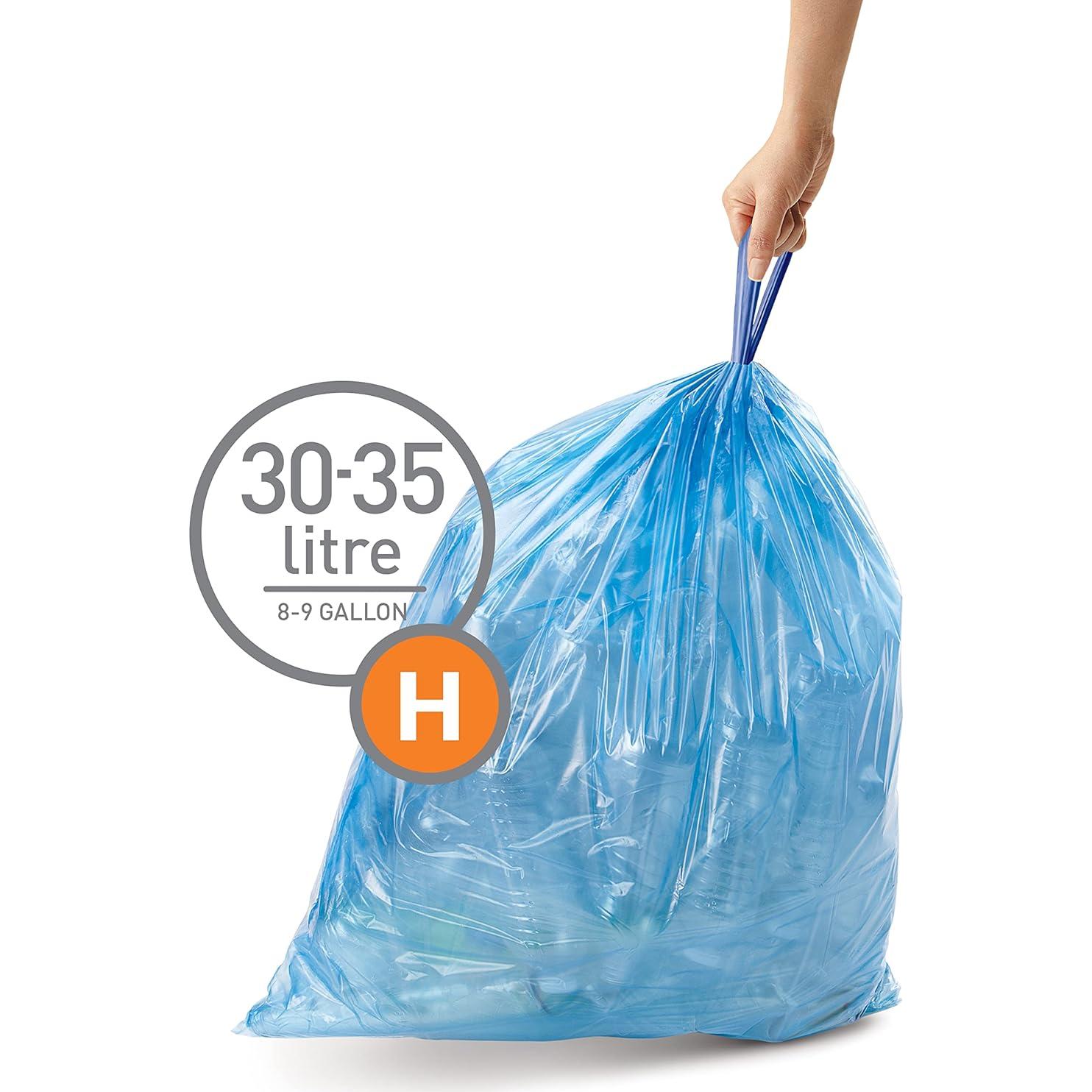 Bolsas de Basura simplehuman Código H 60 Unidades 30-35L Azul