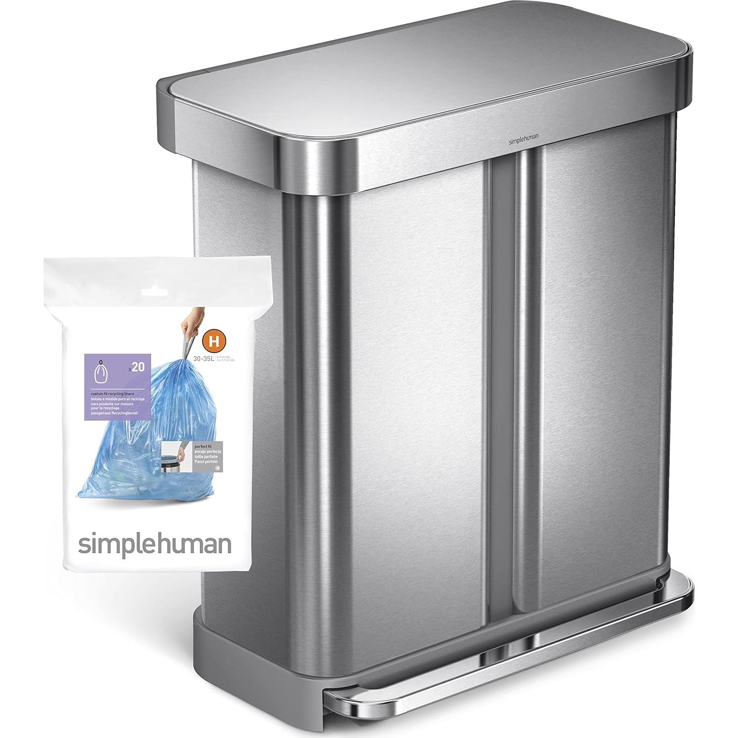 Bolsas de Basura simplehuman Código H 60 Unidades 30-35L Azul