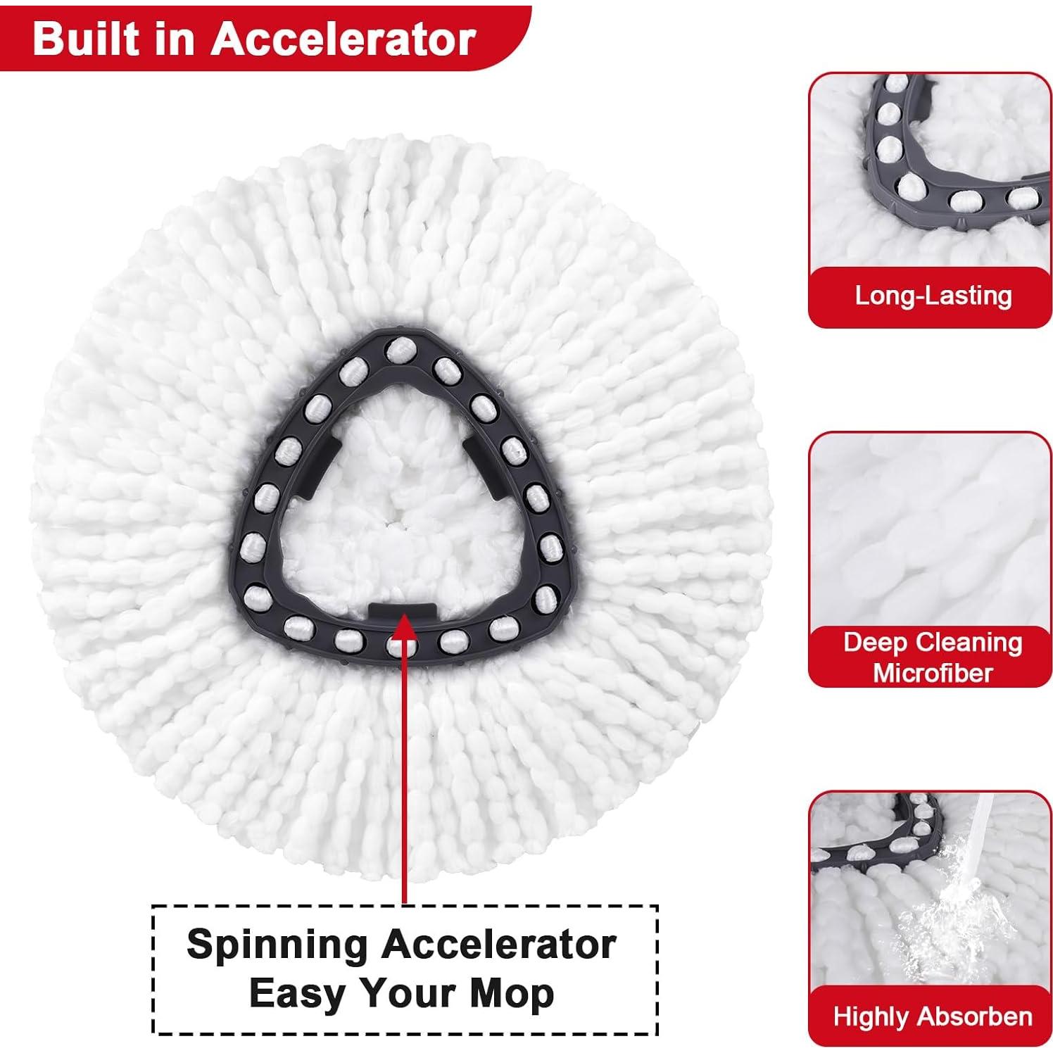 Cabezal de Repuesto para Mop Higfra 3 Paquetes Microfibra
