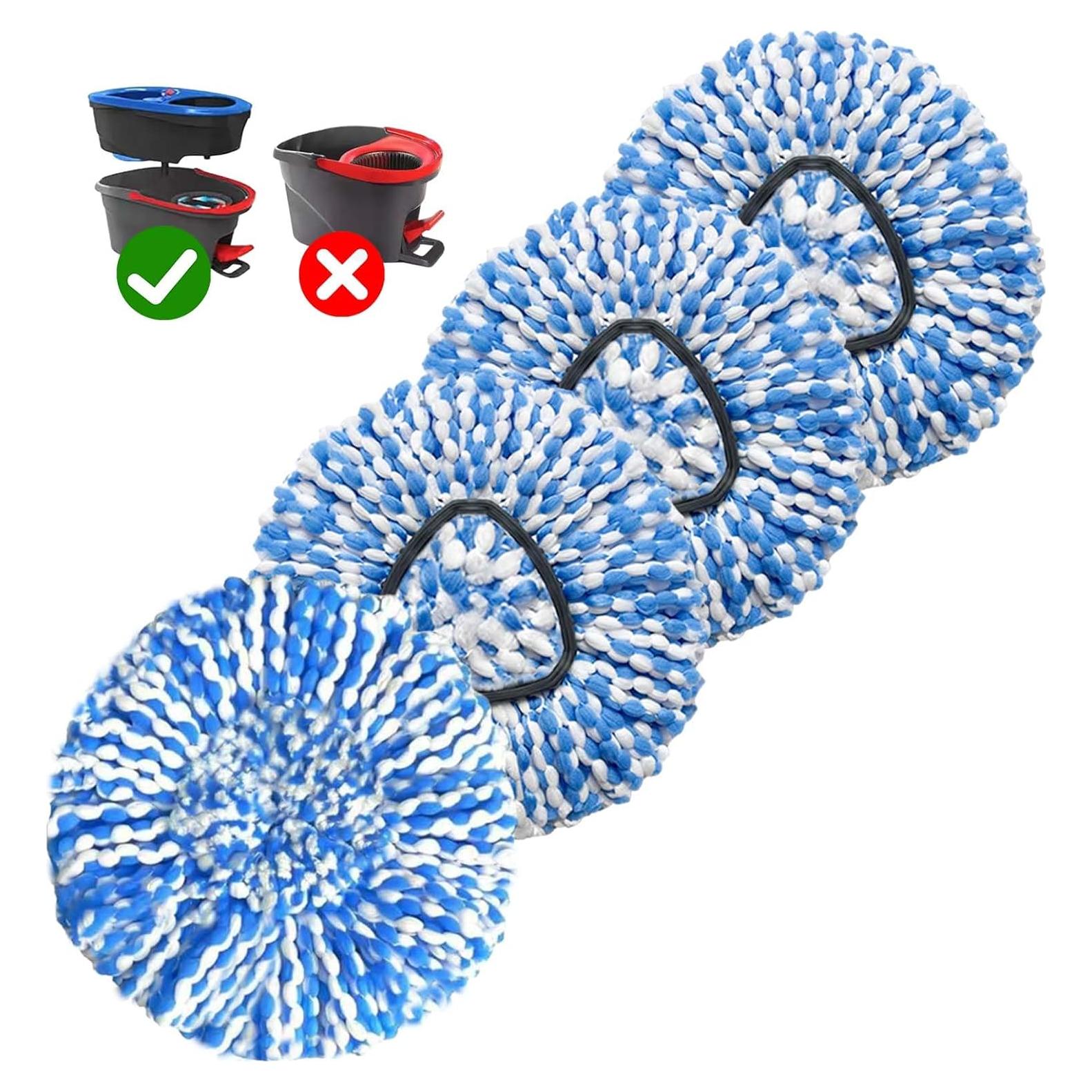 Cabezas de Repuesto para Mop 4 Pack Fazlynyi Microfibra