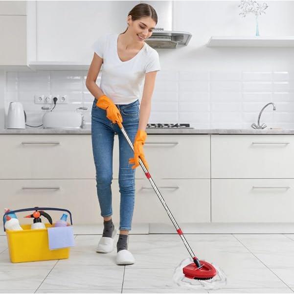 Mango de Mopa Ajustable Fazlynyi + Base y Cepillo Rojo