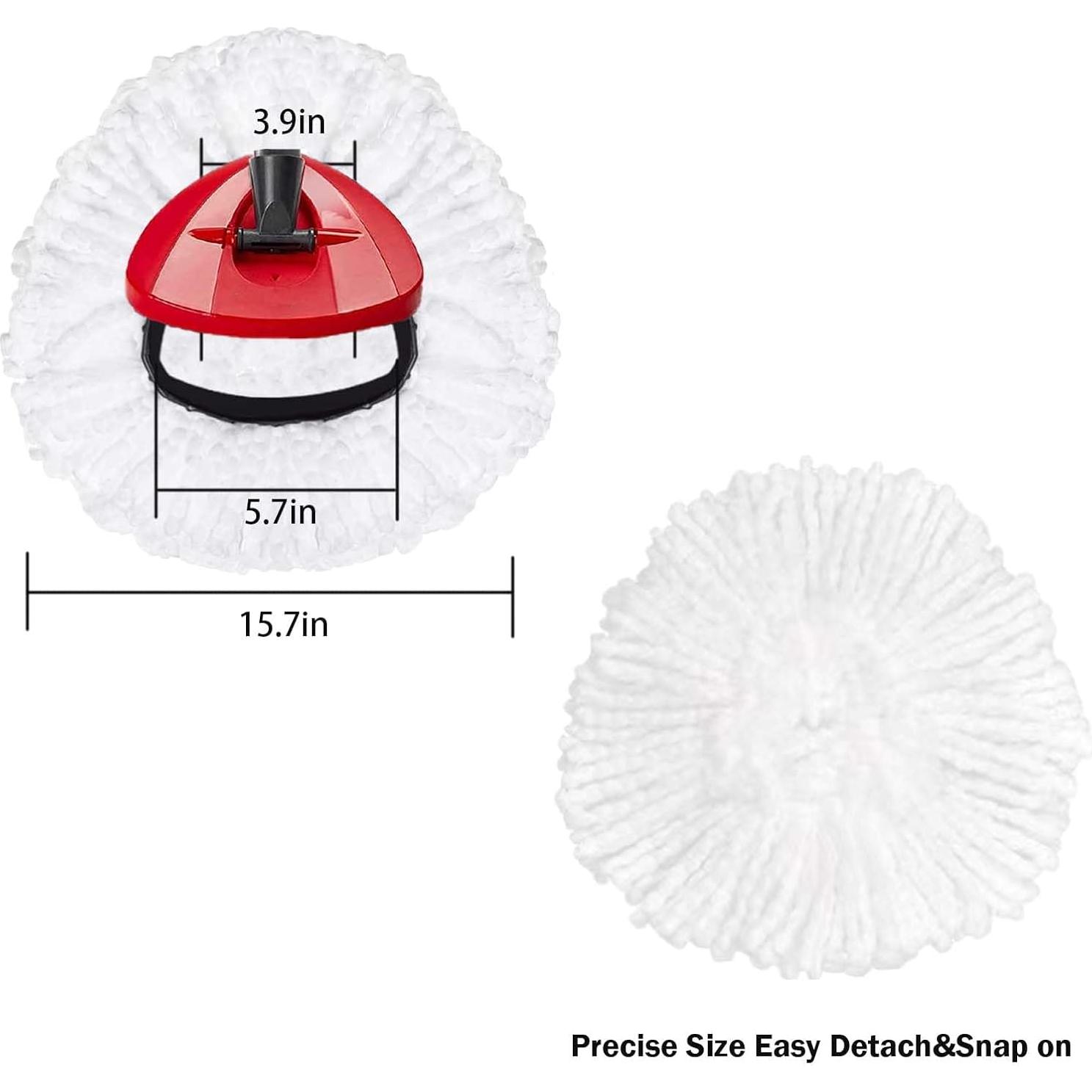 Cabezal de Repuesto para Mop FOOKCIAN 6 Paquetes Microfibra