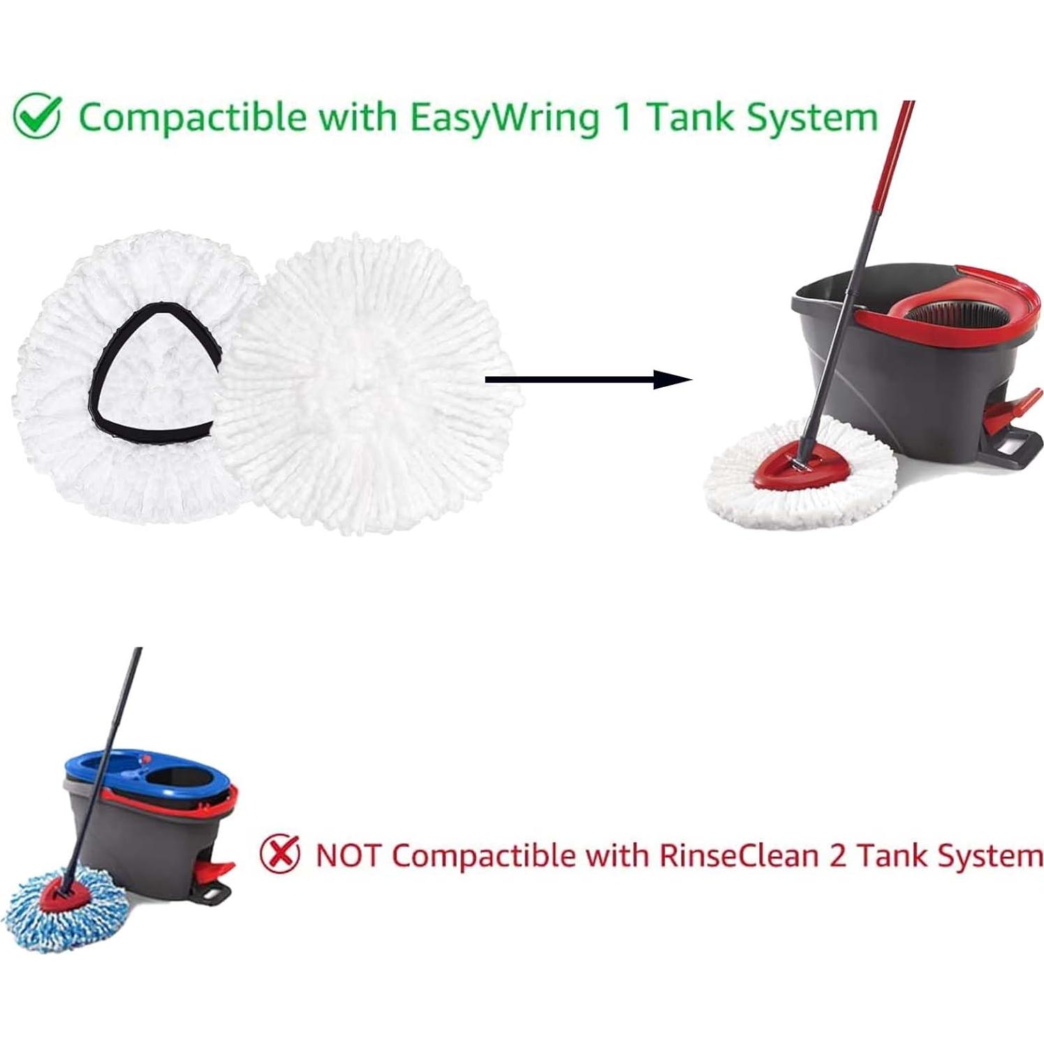 Cabezal de Repuesto para Mop FOOKCIAN 6 Paquetes Microfibra