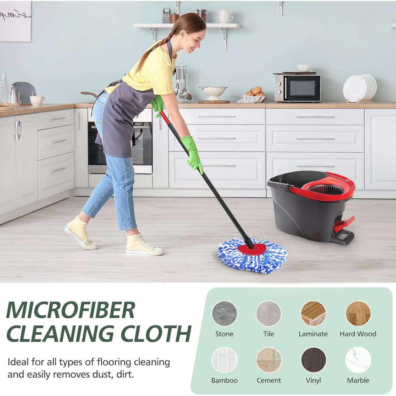 Reemplazo Cabeza de Mop Giratorio EasyWring 4+1 Microfibra Azul