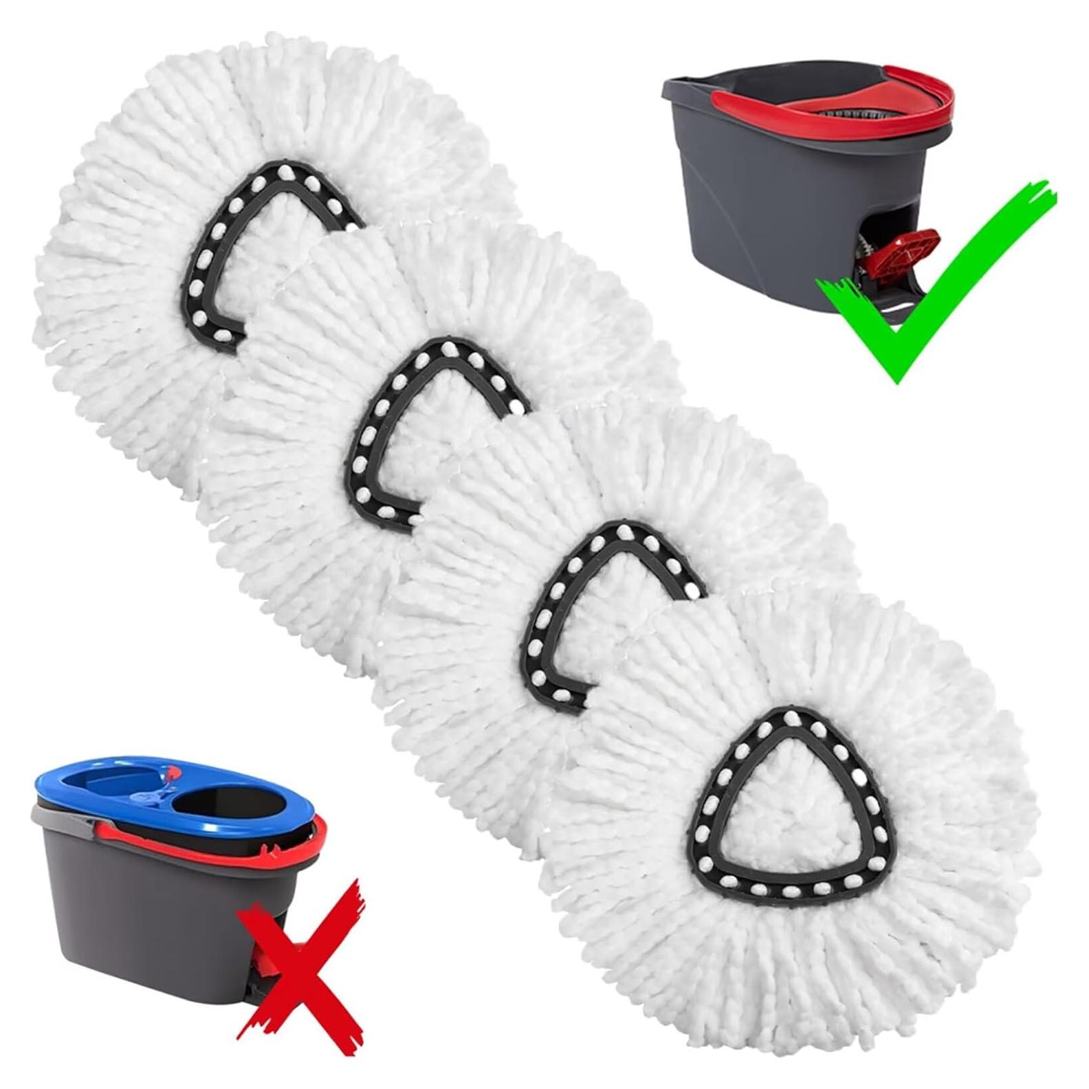 Cabezas de Repuesto Ocedar Easy Wring - Paquete de 4 Microfibra