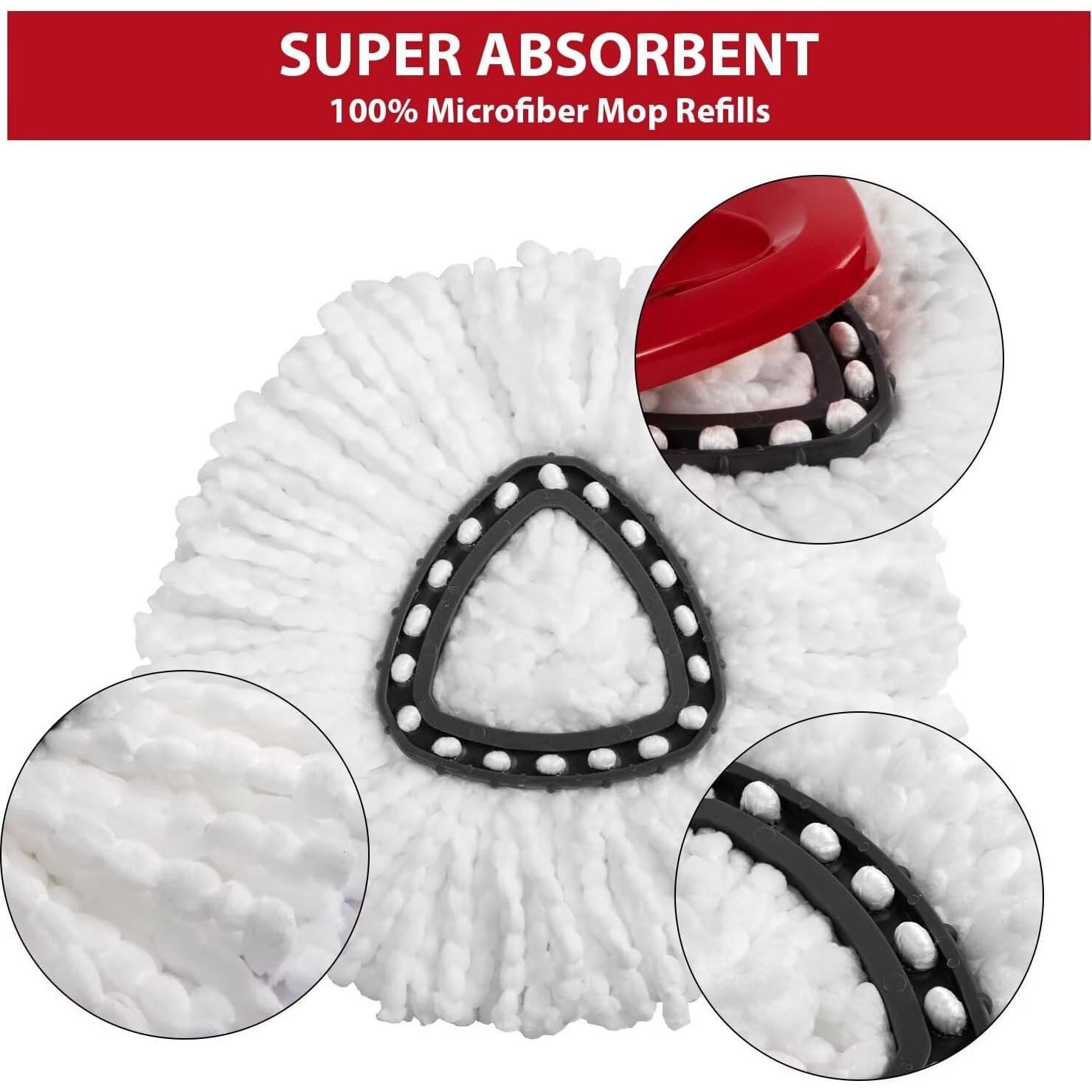 Cabezas de Repuesto Ocedar Easy Wring - Paquete de 4 Microfibra