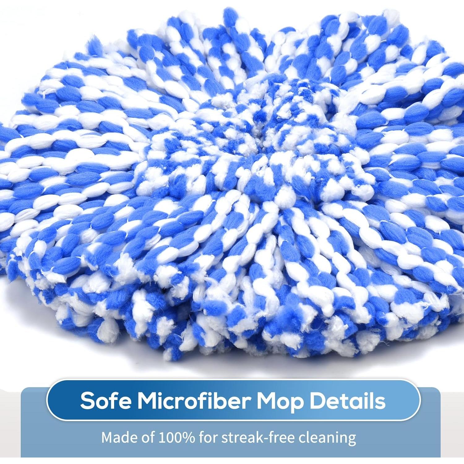 Paquete de 4 Cabezas de Repuesto RinseClean Mop Microfibra
