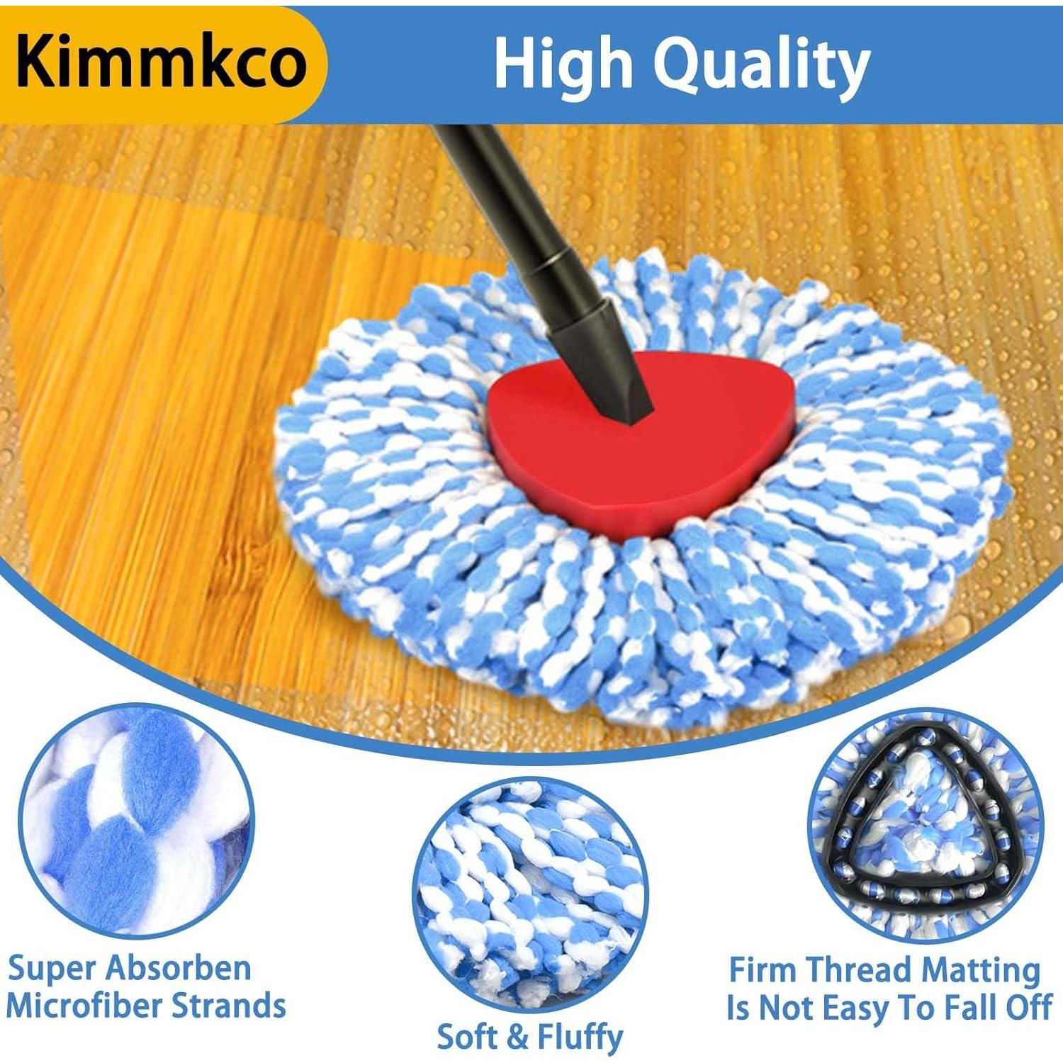 Cabeza de Mop Reemplazo Kimmkco 6 Piezas Microfibra Azul