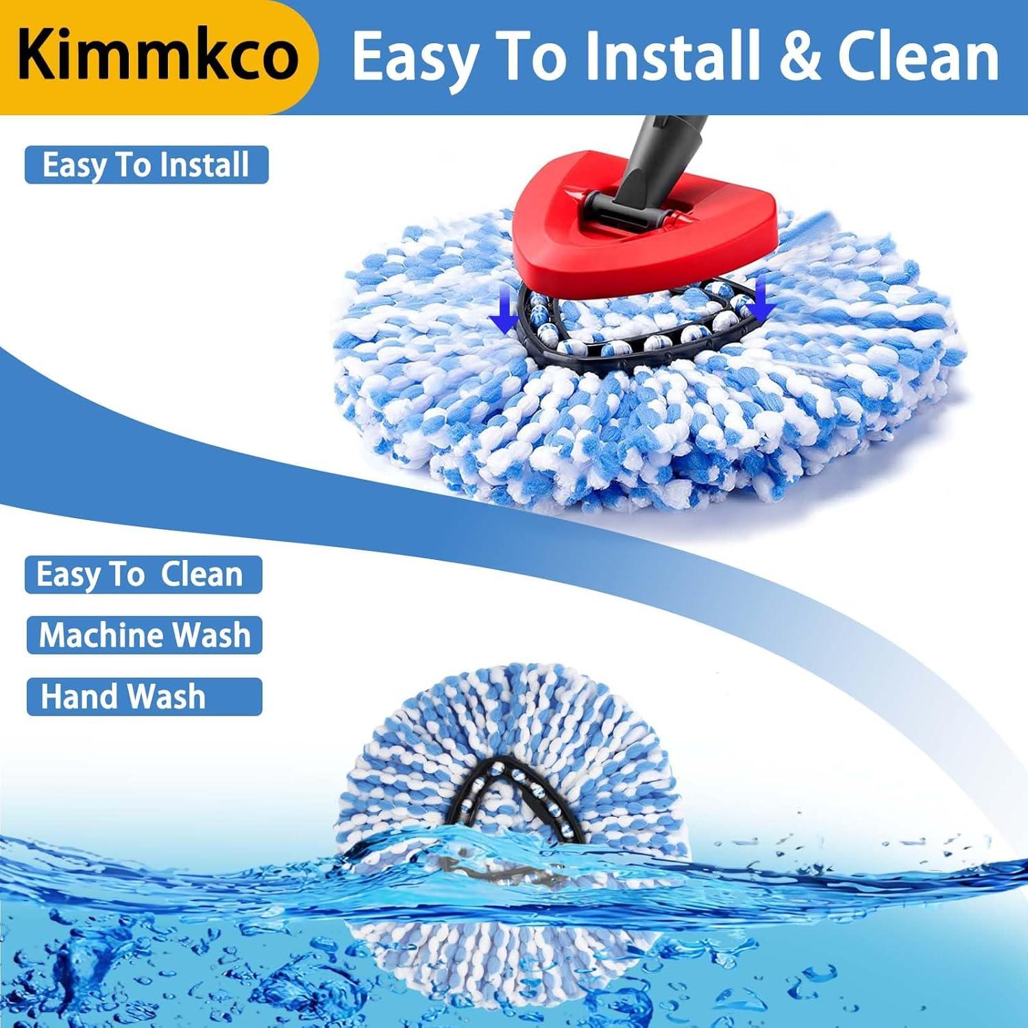 Cabeza de Mop Reemplazo Kimmkco 6 Piezas Microfibra Azul