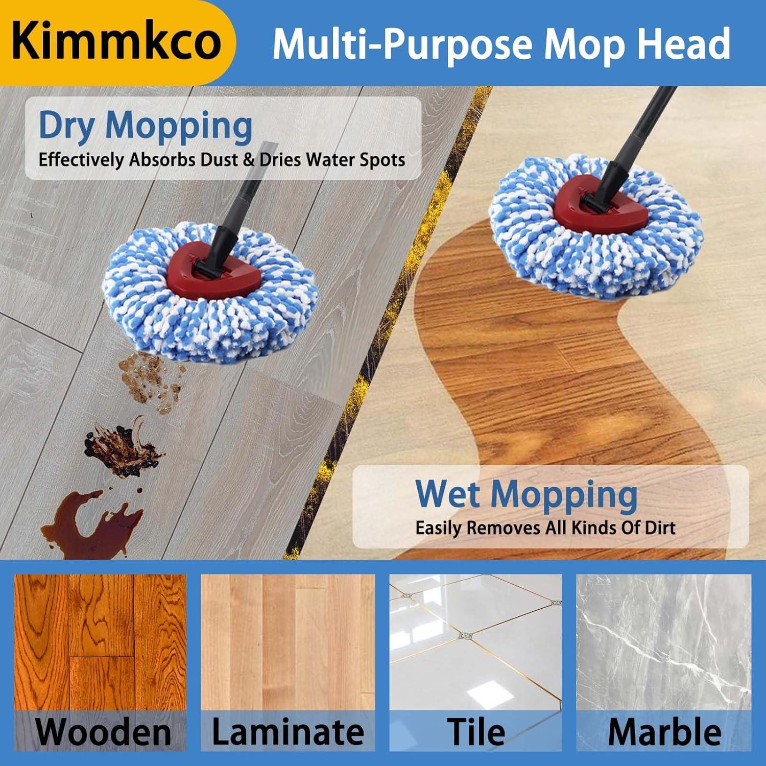 Cabeza de Mop Reemplazo Kimmkco 6 Piezas Microfibra Azul