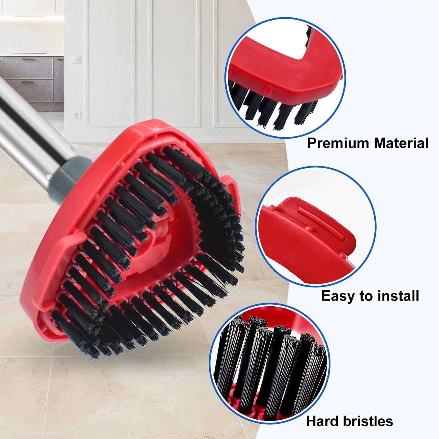 Mop Head Replacement Compatiable with Ocedar RinseClean 2-Tank System, Mircofiber Mop Heads Refill and Scrub Brush for O Cedar Rinseclean Spin Mop, 6 Pack Mop Refills & 2 Scrub Head for Floor Cleaning