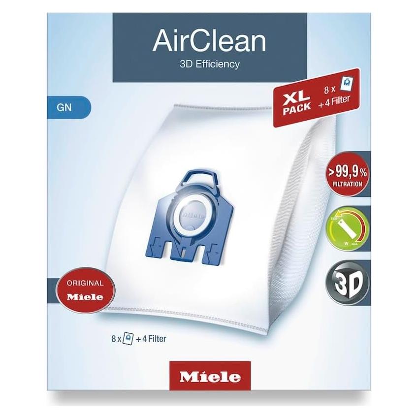 Bolsas de Aspiradora Miele AirClean 3D GN - Paquete de 8