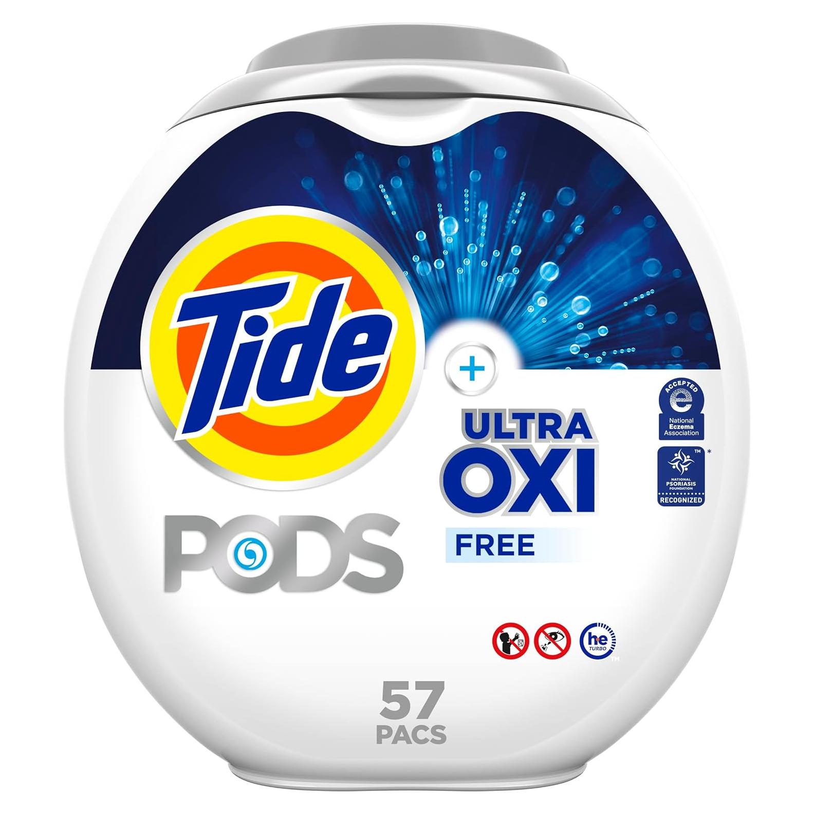 Detergente para Ropa Tide PODS Ultra OXI Libre 57 Unidades