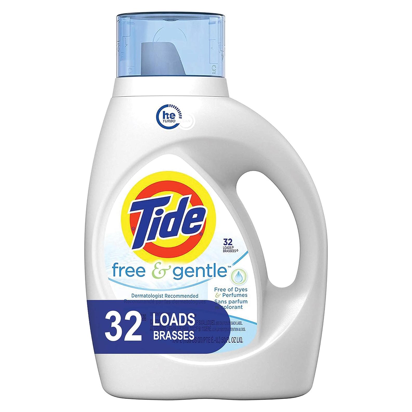Detergente Líquido para Ropa Tide Free and Gentle 1.42kg