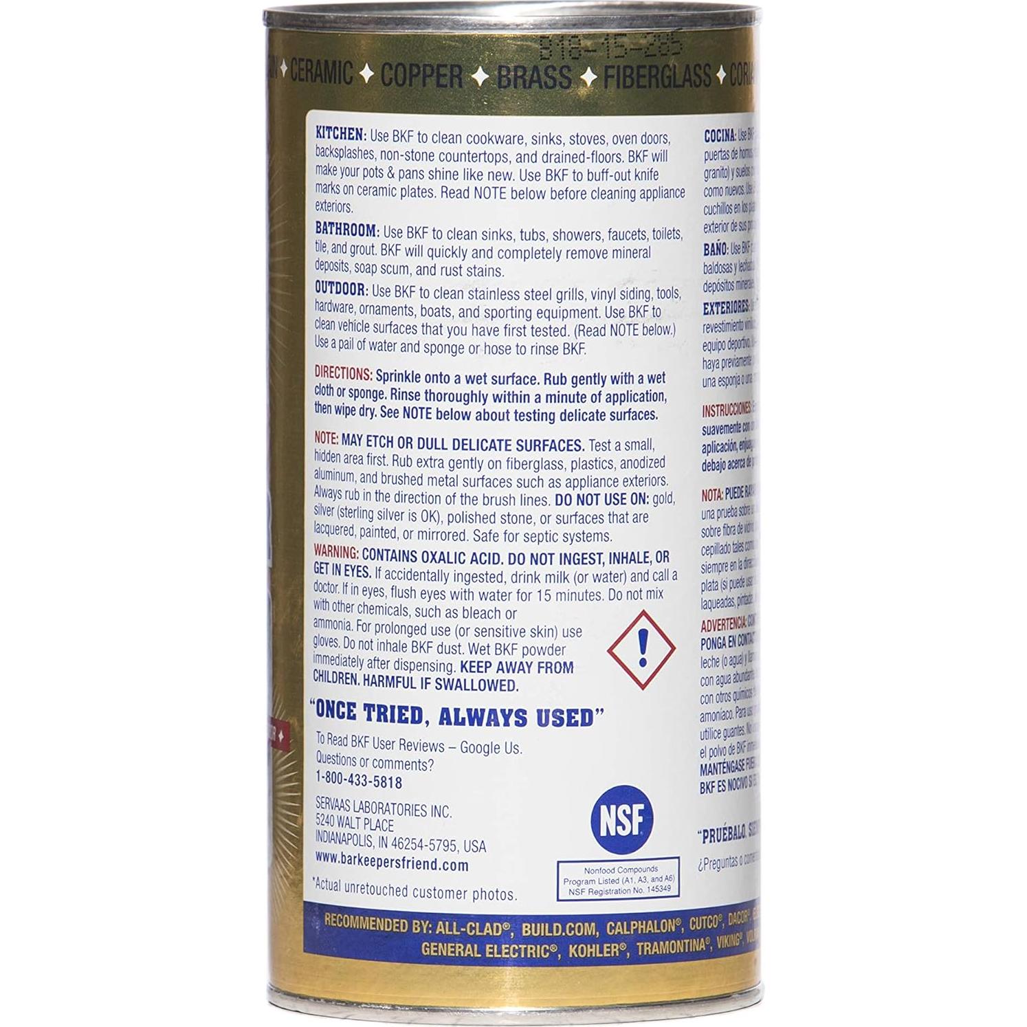 Limpiador en polvo Bar Keepers Friend 340 g - Paquete de 4