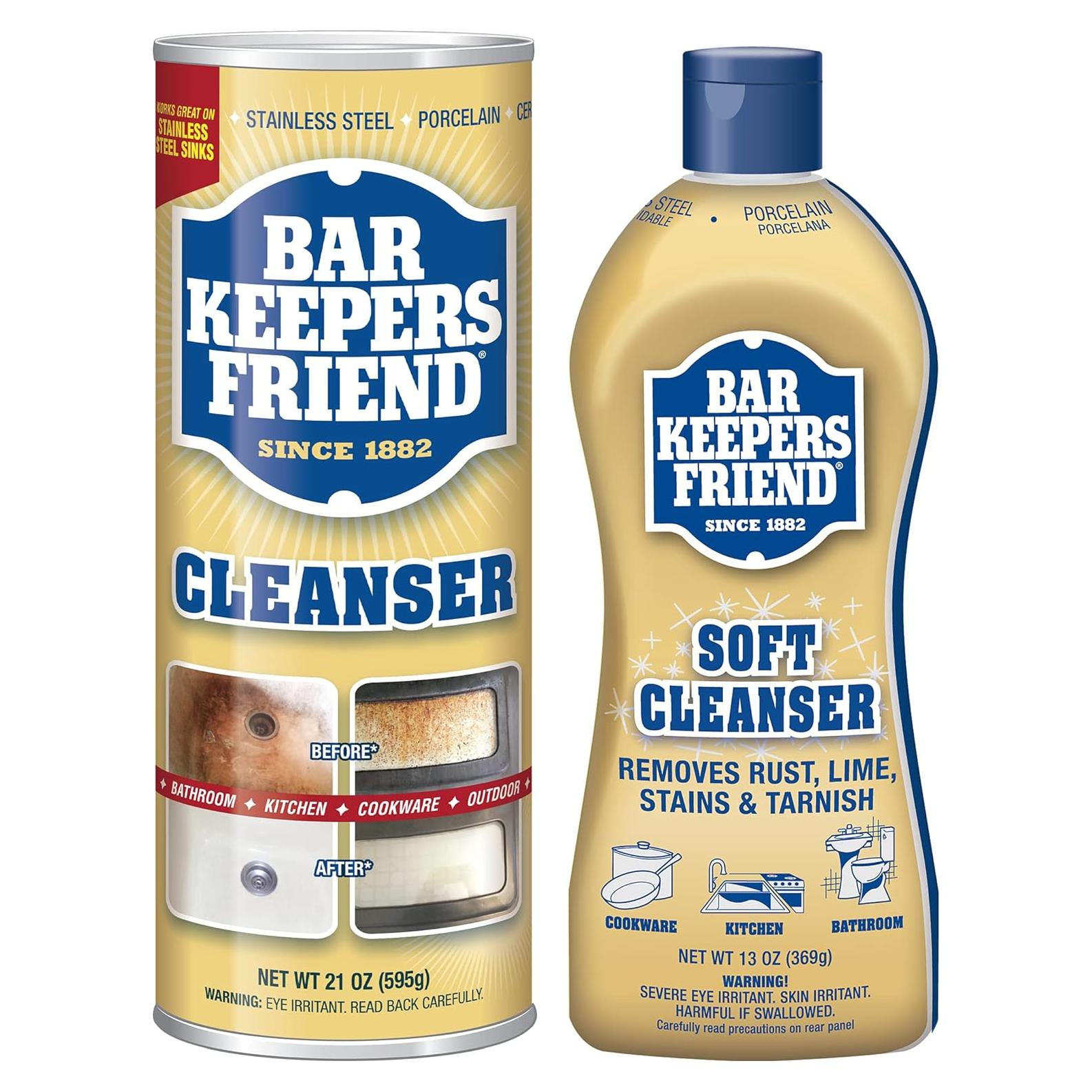 Paquete de Limpiadores Bar Keepers Friend 368.5g y 595.3g