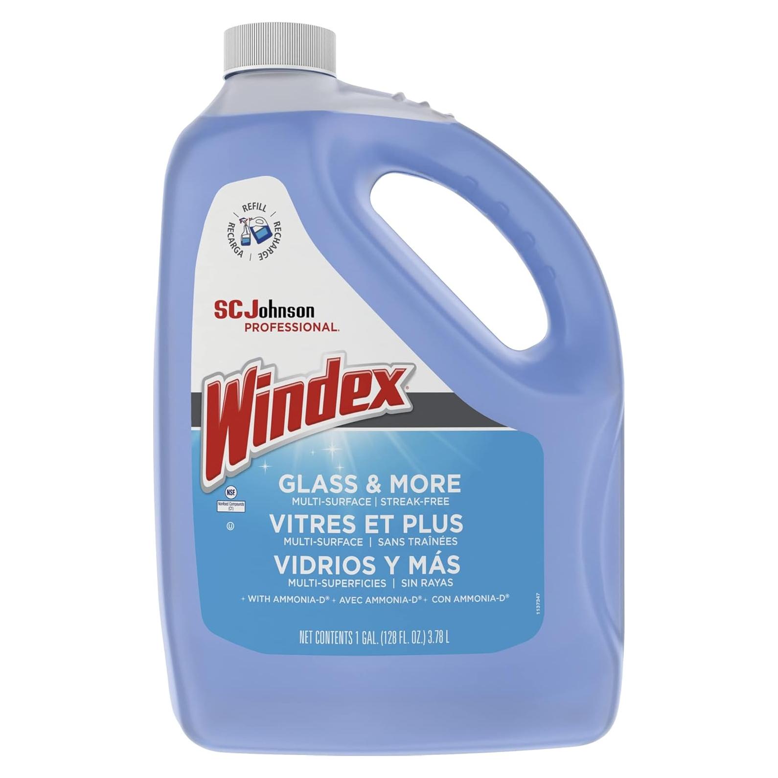 Limpiador de Vidrio Windex 3.78L con Amoníaco - Brillo Sin Rayas
