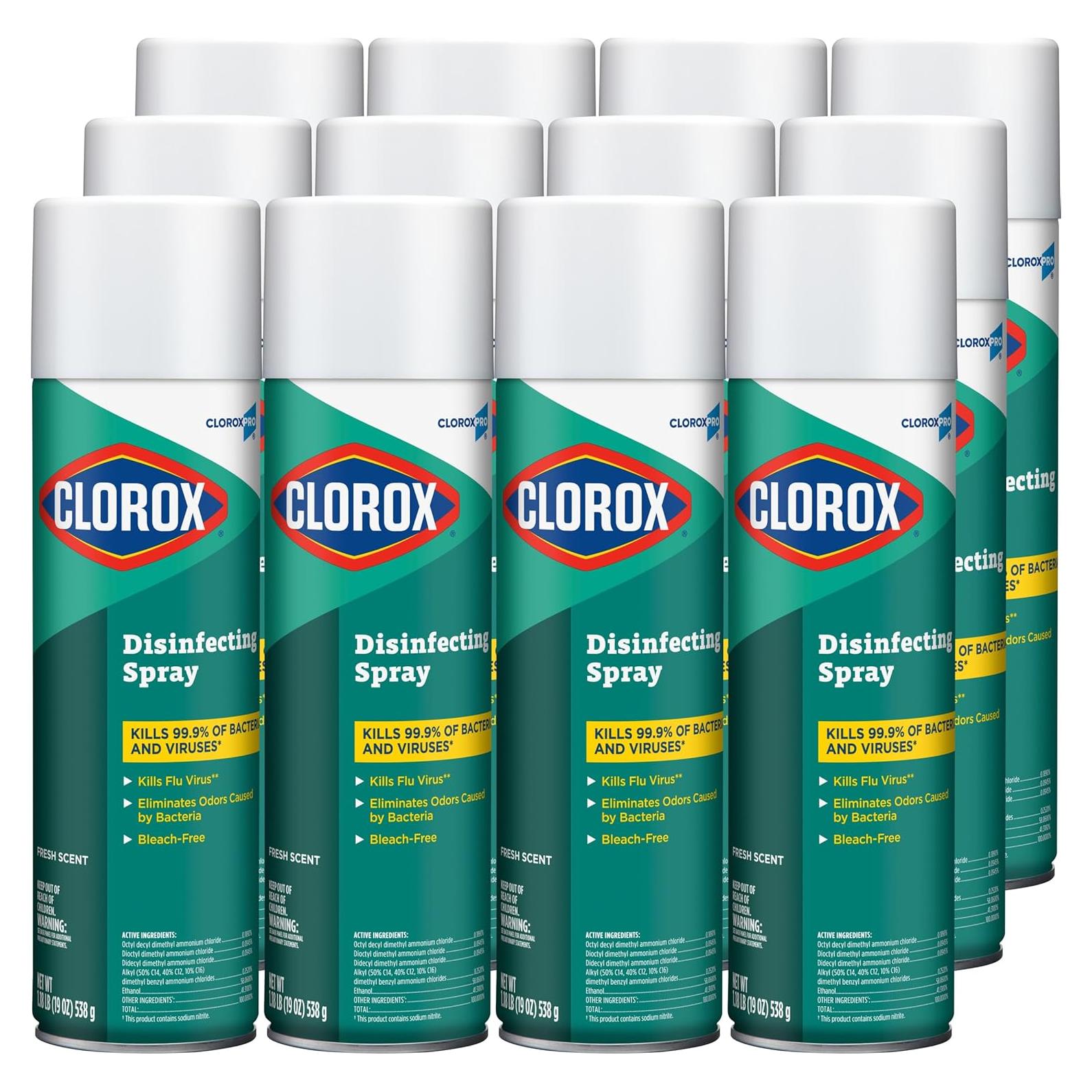 Spray Desinfectante CloroxPro 19 Oz Aroma Fresco Paquete 12