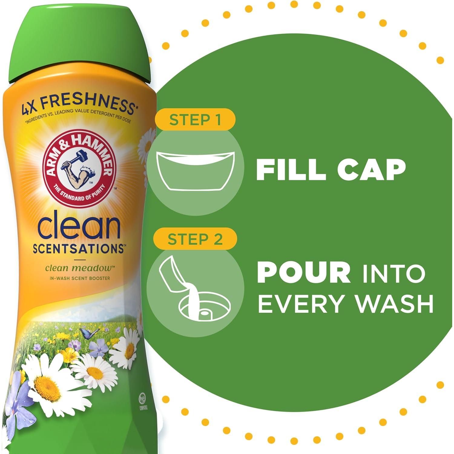 Aumentador de Fragancia en Lavado ARM & HAMMER 24 Oz Pradera Limpia