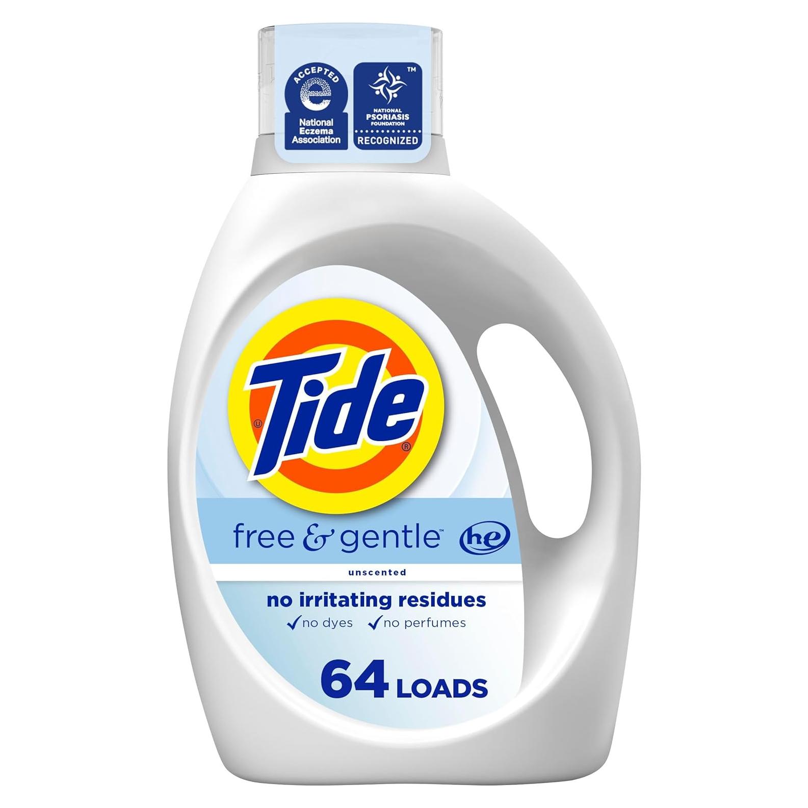 Detergente Líquido Tide Libre y Suave 2.49 L Hipoalergénico