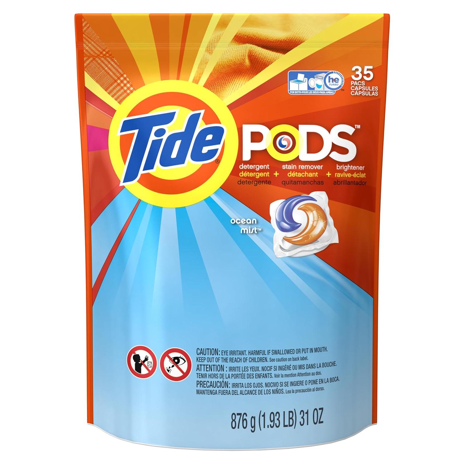 Detergente para Ropa Tide PODS Aroma a Mar 35 Unidades