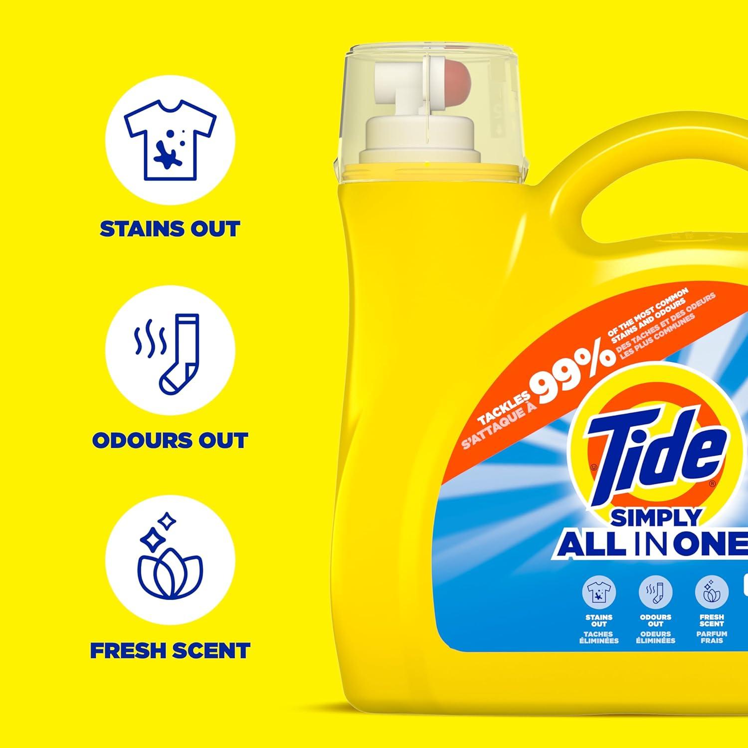 Detergente Líquido Tide Simply 4.76L Brisa Refrescante 128 Lavados