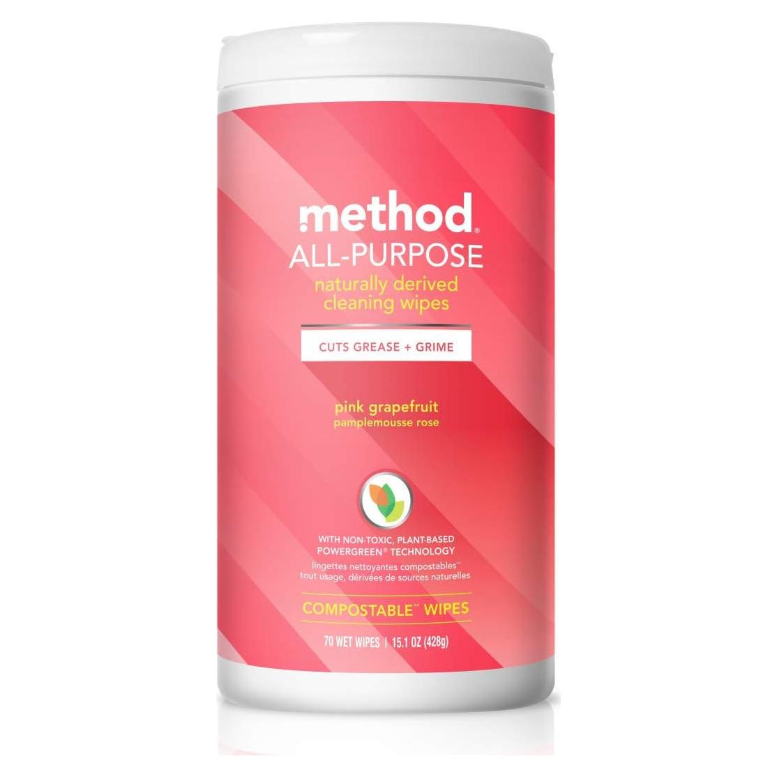 Toallitas de limpieza multiusos Method pomelo 70 unidades compostables