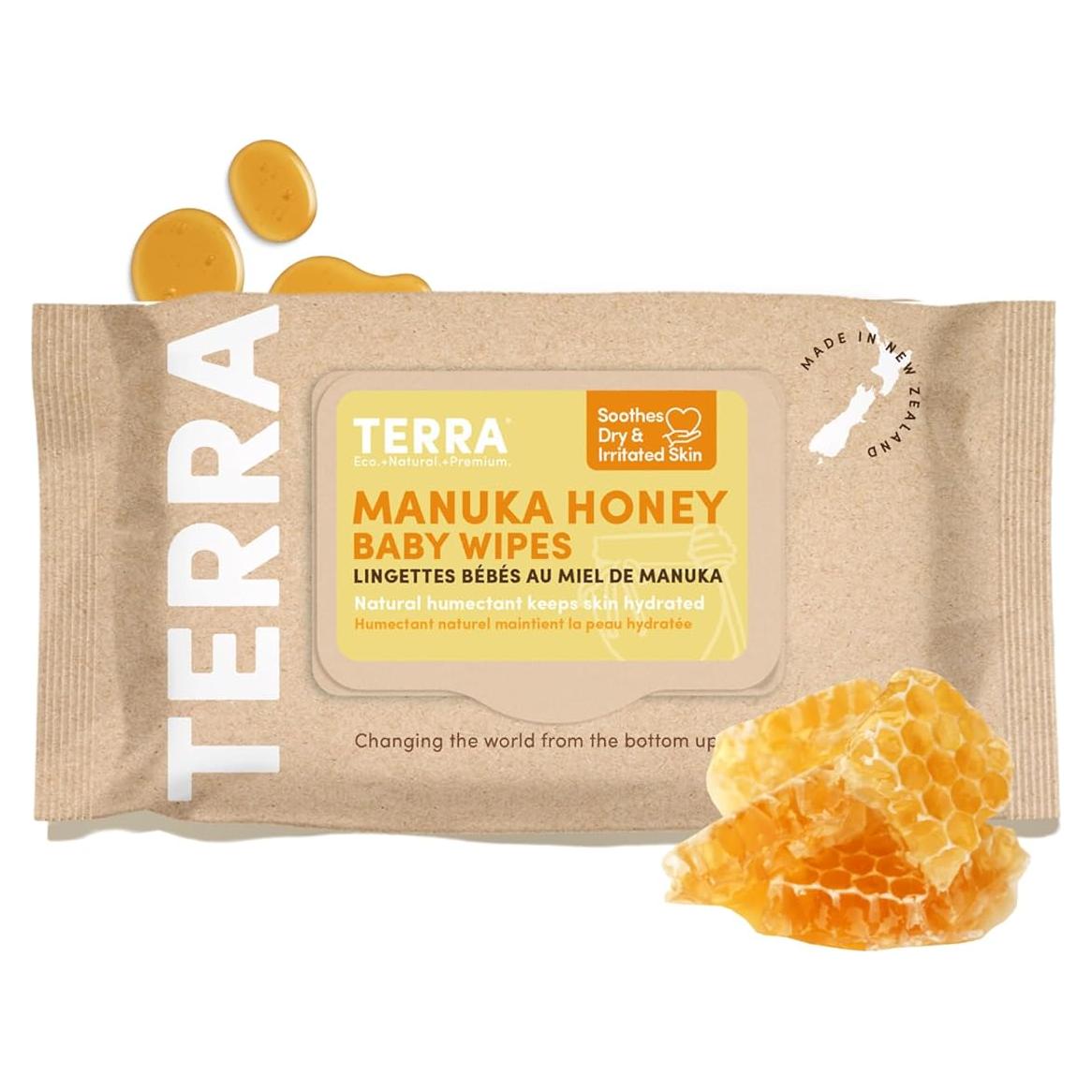 Toallitas Húmedas para Bebés Terra Bamboo 70 Unidades Miel de Manuka