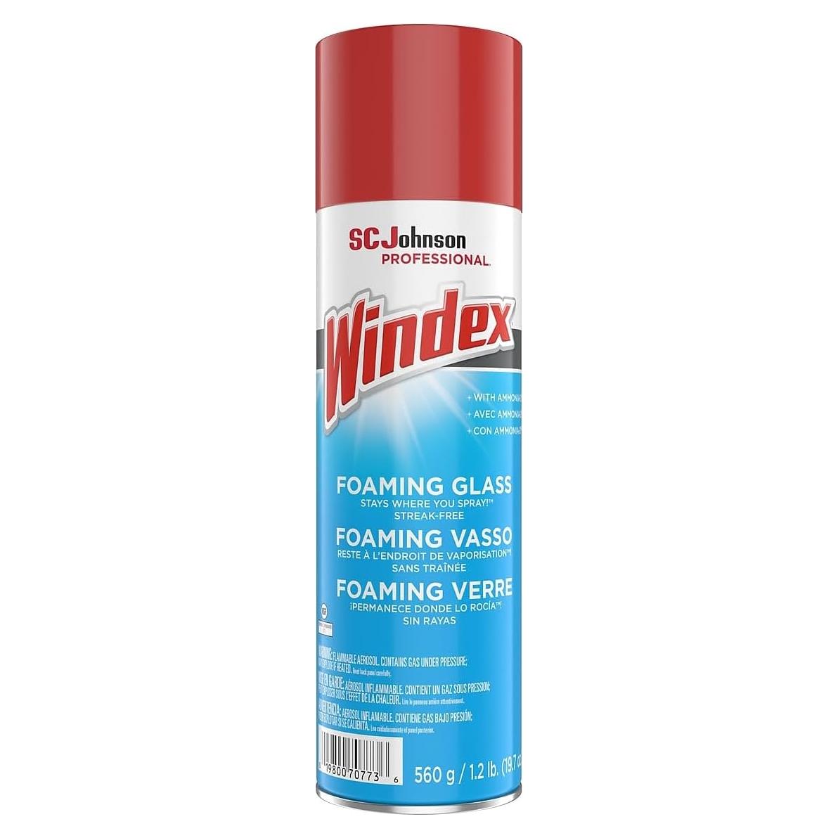 Limpiador de Vidrios Espumoso Windex 20 oz - Sin Rayas