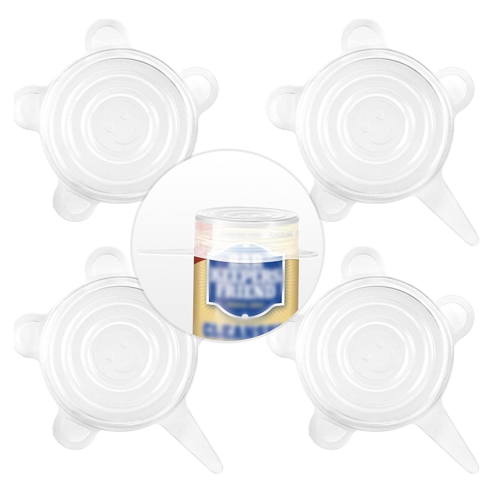 4 Tapas de Silicona para Limpiador Bar Keepers Friend 12oz y 21oz