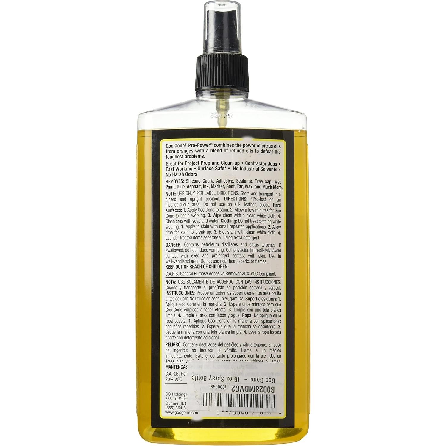 Goo Gone 430g Spray Limpiador de Manchas Cítrico